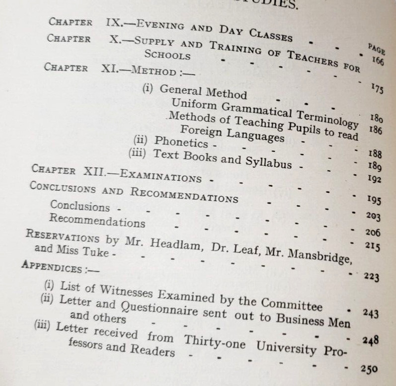 1918 Report on Modern Languages in Educational System of Great Britain