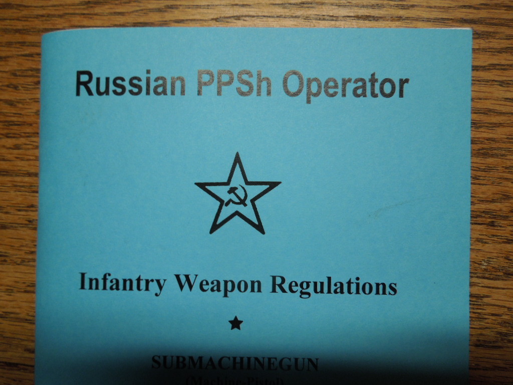 Russian Handbook 1955 PPSH 41 or PPSH 43 7.62×25 English Version 76 Pages  NEW