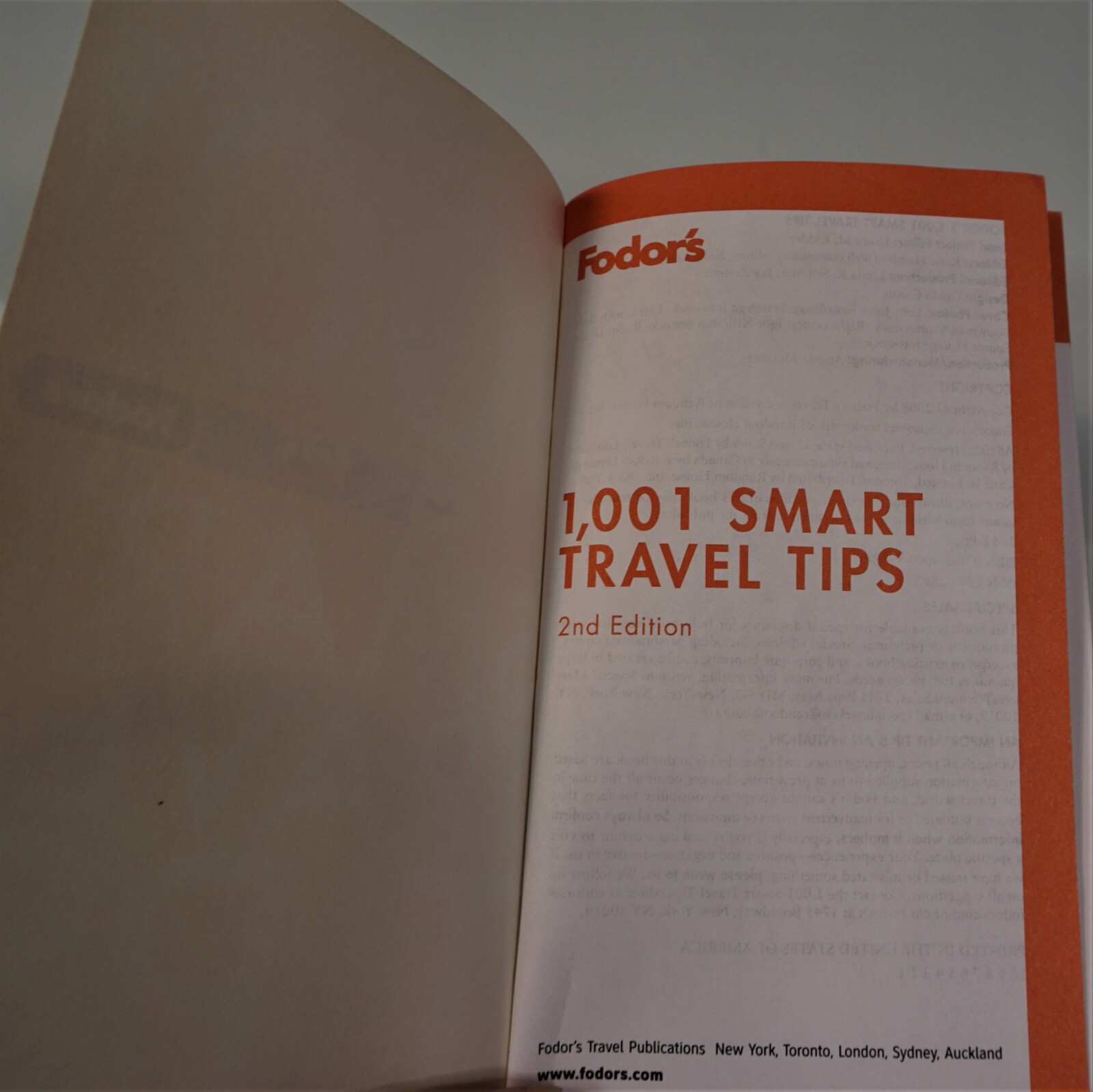 Fodors 1001 Smart Travel Tips 2nd Edition Save Money Stay Safe Travel Smart