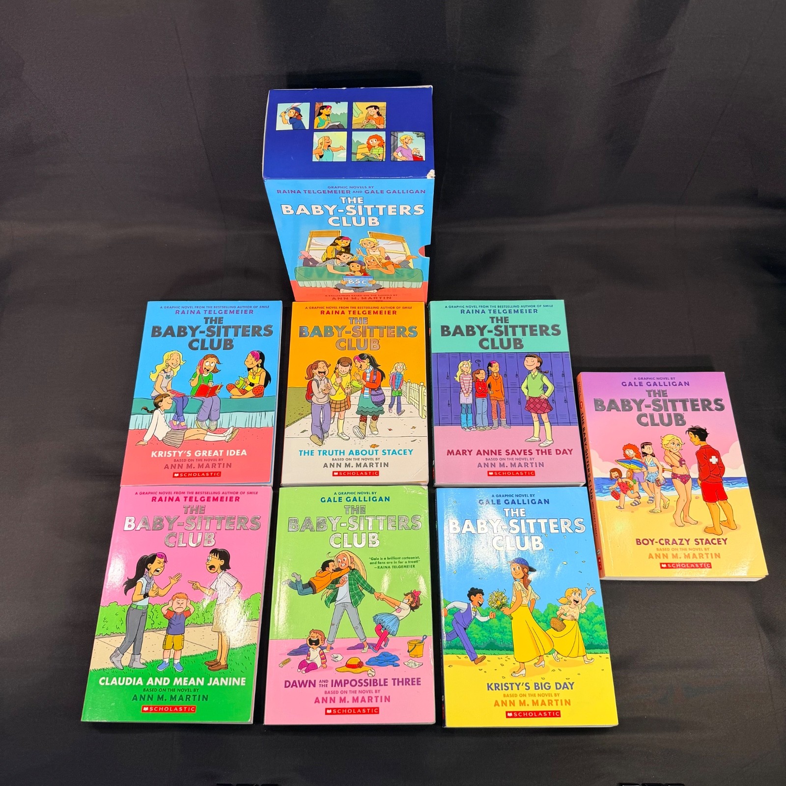 The Baby-Sitters Club #1-7 Graphic Novel Box Set by Raina Telgemeier Graphix COL
