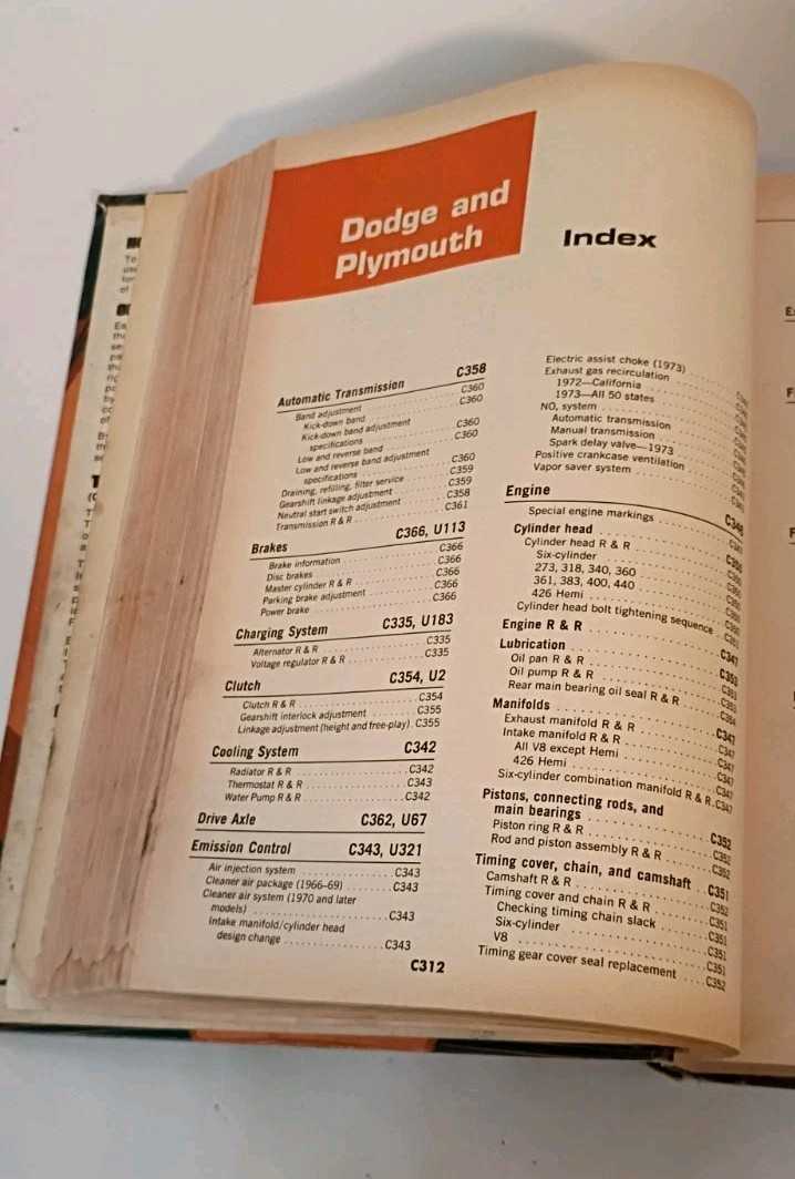 Chilton’s Auto Repair Manual Book; American Cars from 1966 to 1973
