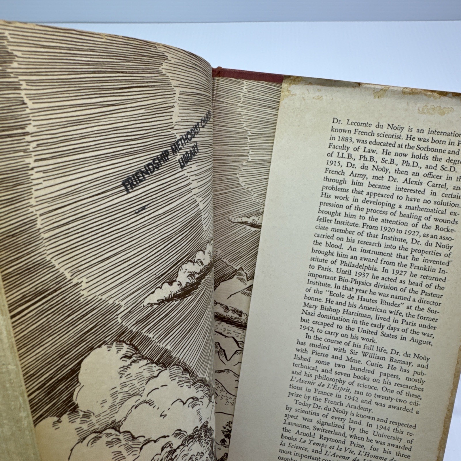 Human Destiny Lecomte du Nouy Hardcover 1947 Longmans Green and Co.