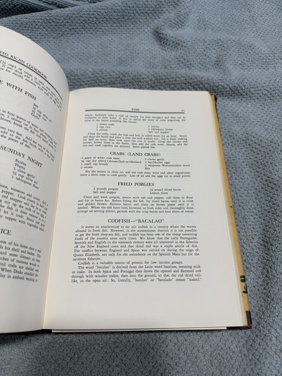 1948 Antique Puerto Rican Cook Book by Elizabeth B. K. Dooley Cookbook Vintage