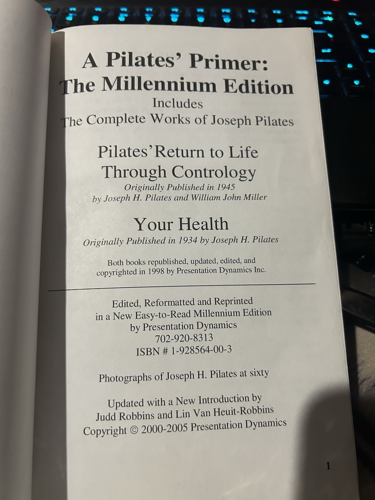 A Pilates‘ Primer : The Millennium Edition