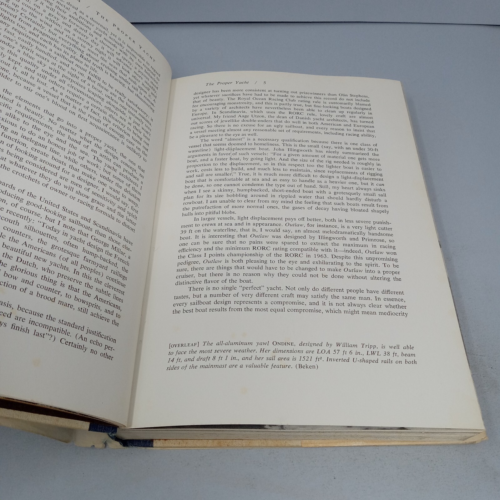 The Proper Yacht: 1970 Macmillan Company Hardcover by Arthur Beiser