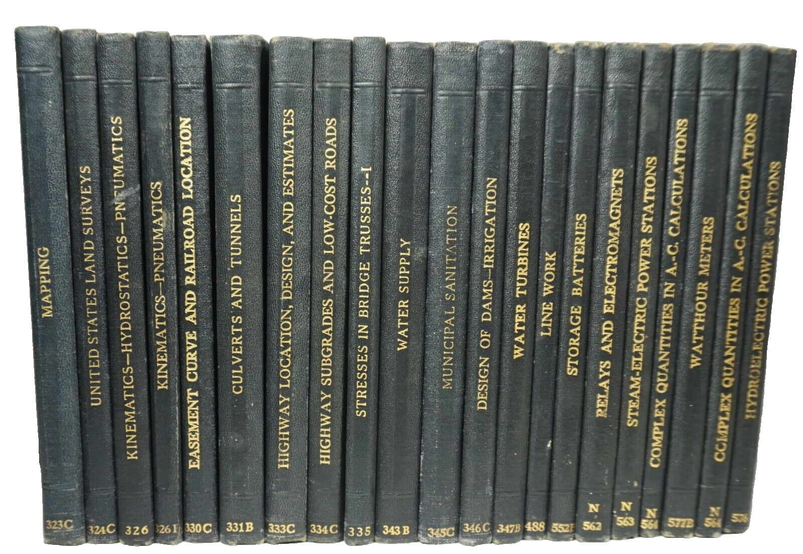 International Library Textbook Lot 21 Volumes Engineering Hydraulics 1930s