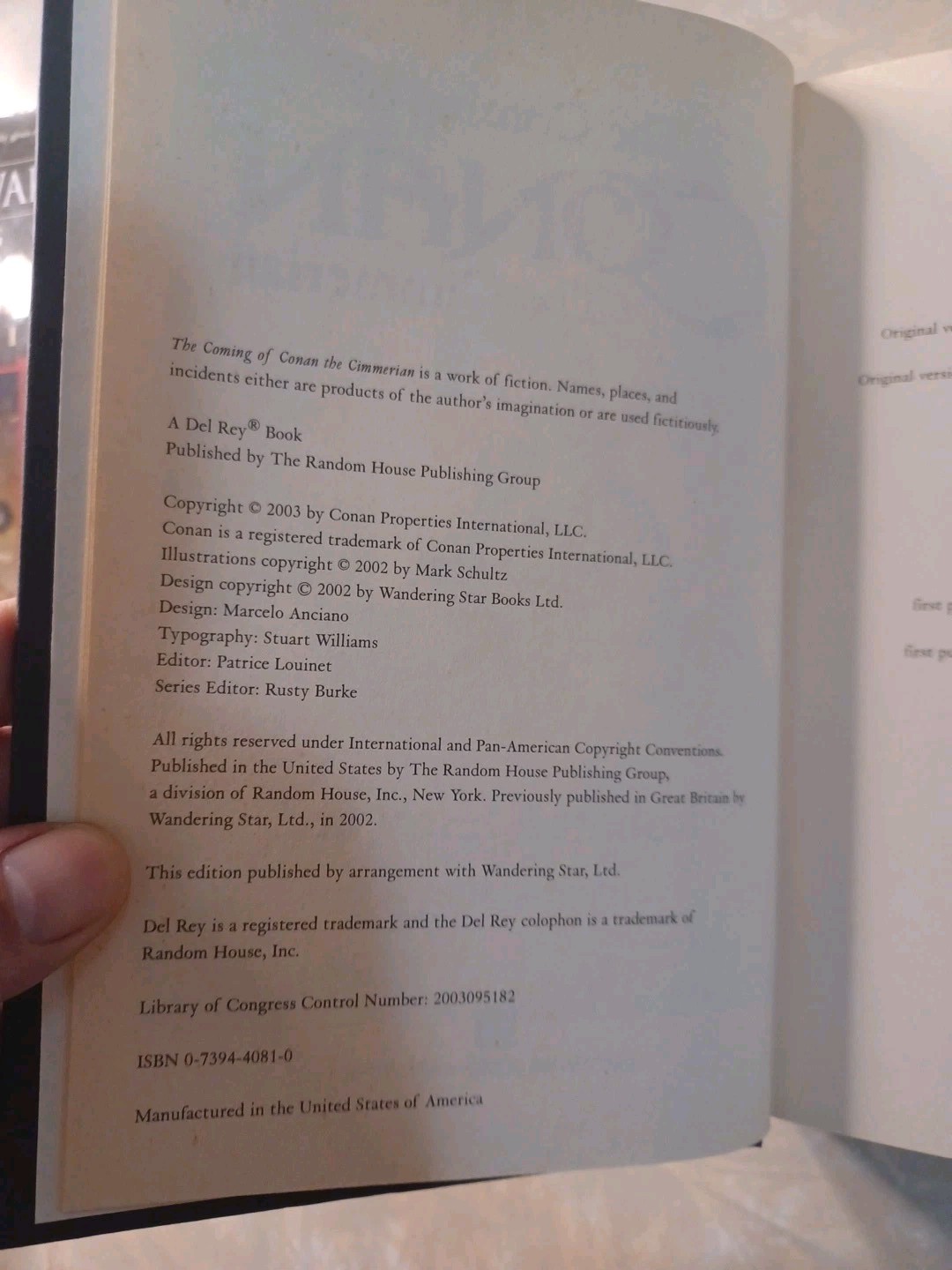 Dustjacket ERROR Copy of The Coming of Conan The Cimmerian by Robert E Howard