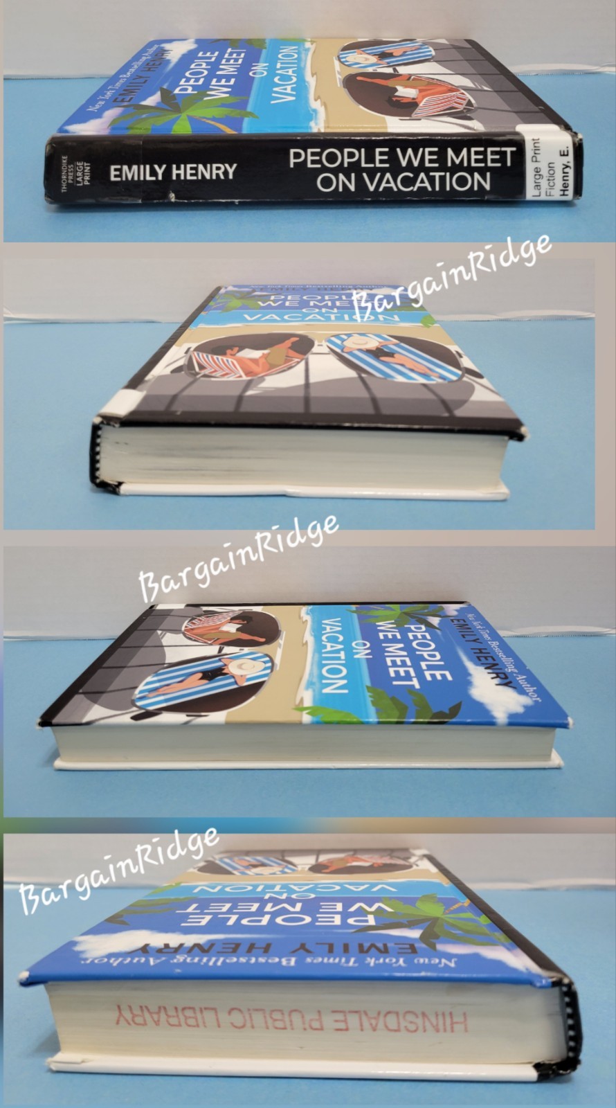 People We Meet on Vacation Emily Henry Hardcover Large Print Library Copy