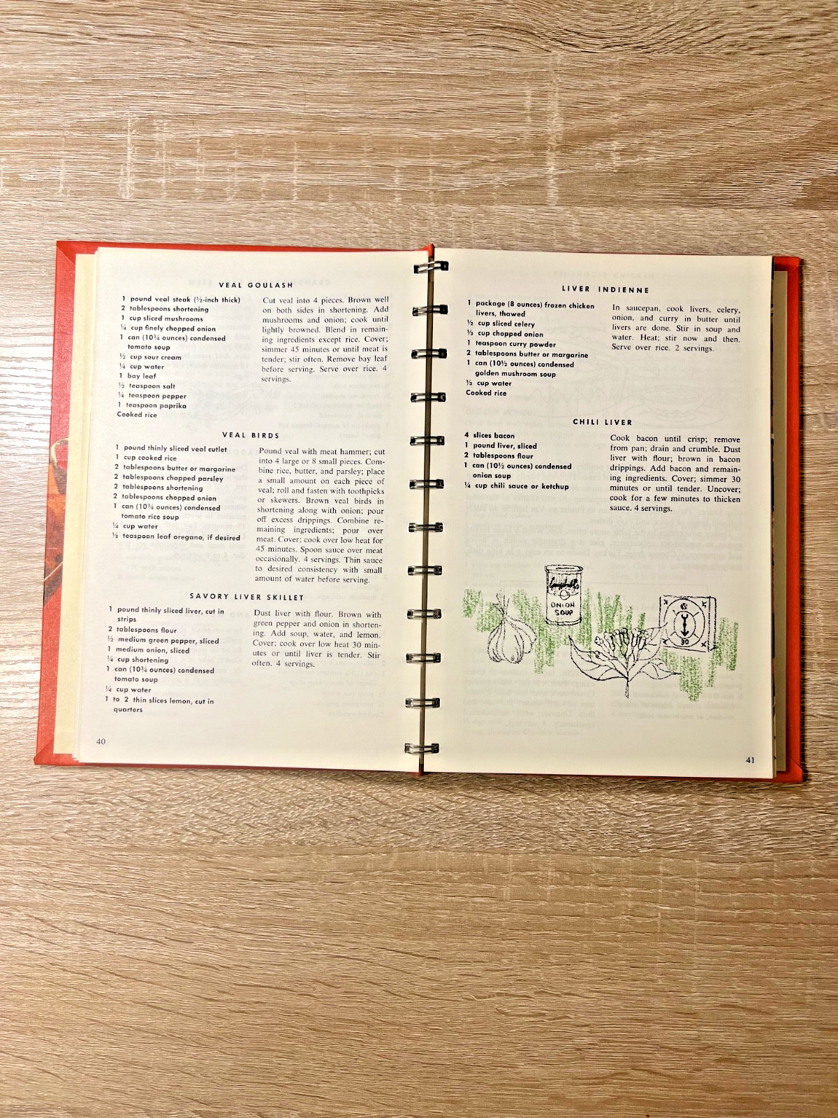 Campbell Cookbook Cooking With Soup Spiral Hardcover Book of 608 Recipes 1970