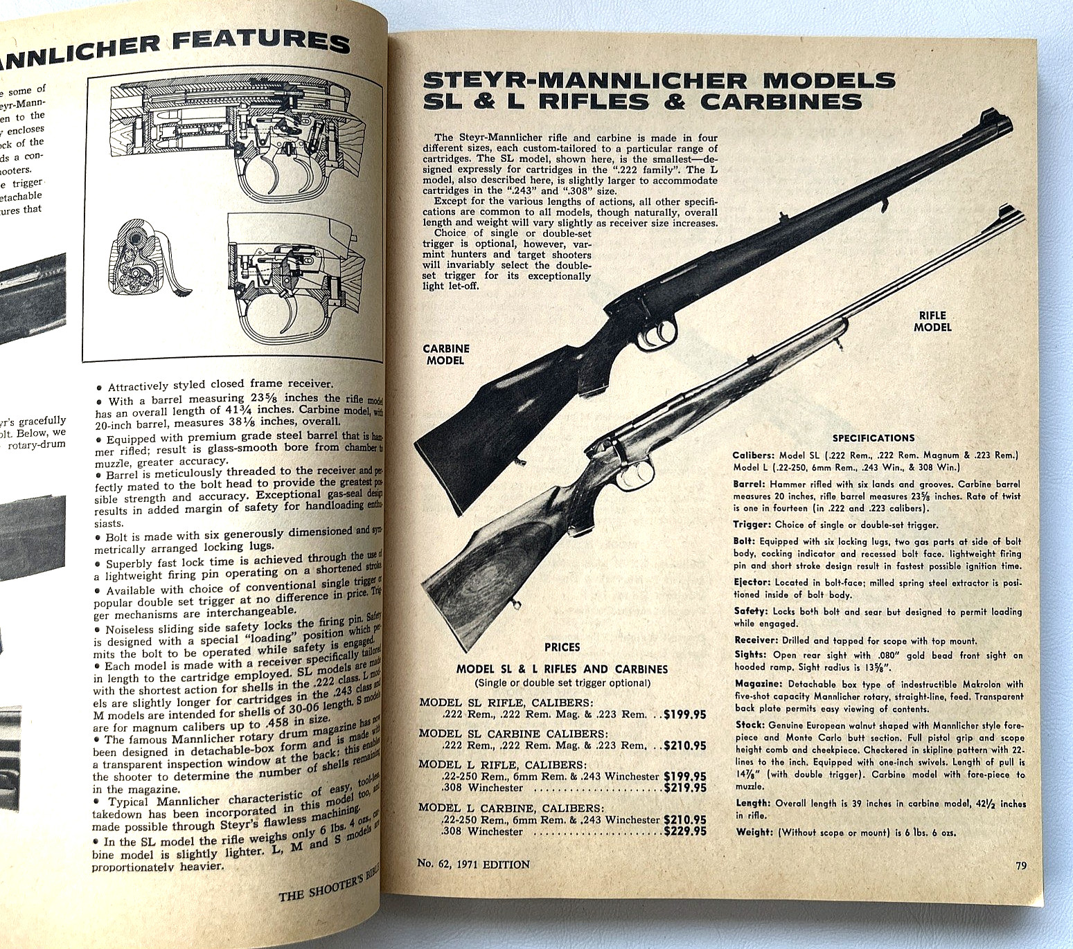 Shooter’s Bible No. 62 1971 Edition by Stoeger Publishing Company, 576 Pages