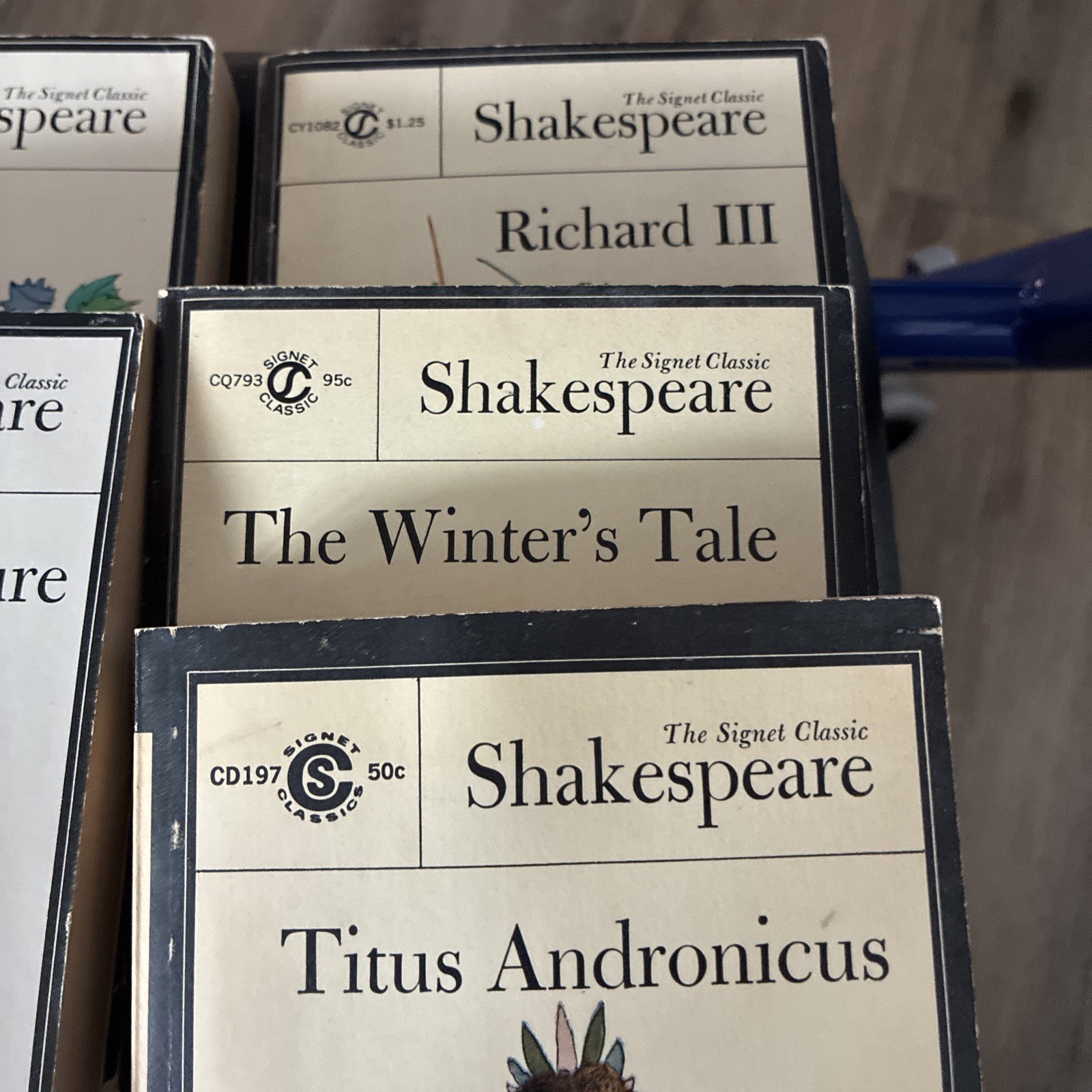Shakespeare Signet Classic Book Lot of 7 Paperbacks ‘63 & ‘64