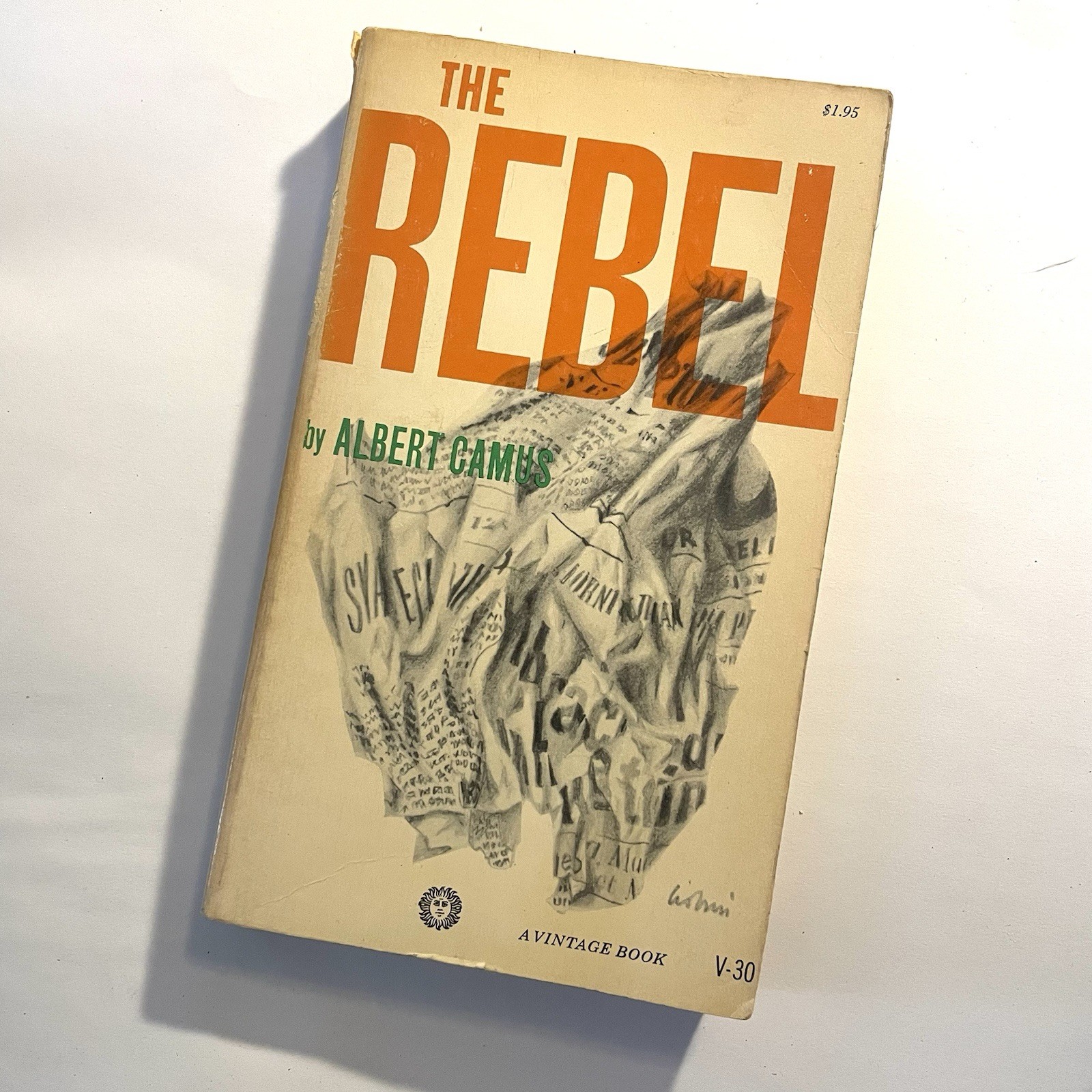THE REBEL by Albert Camus 1954 – 1st US Edition – PB Philosophy Book *GOOD*