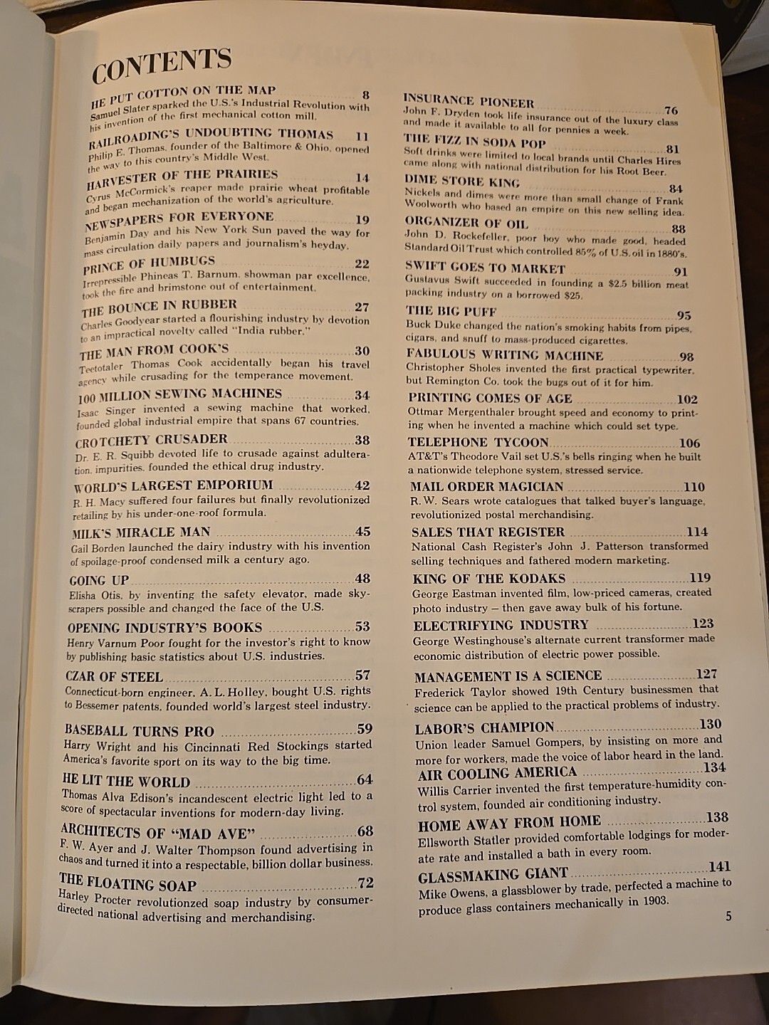 The Fifty Great Pioneers of American Industry Leather Bound Book