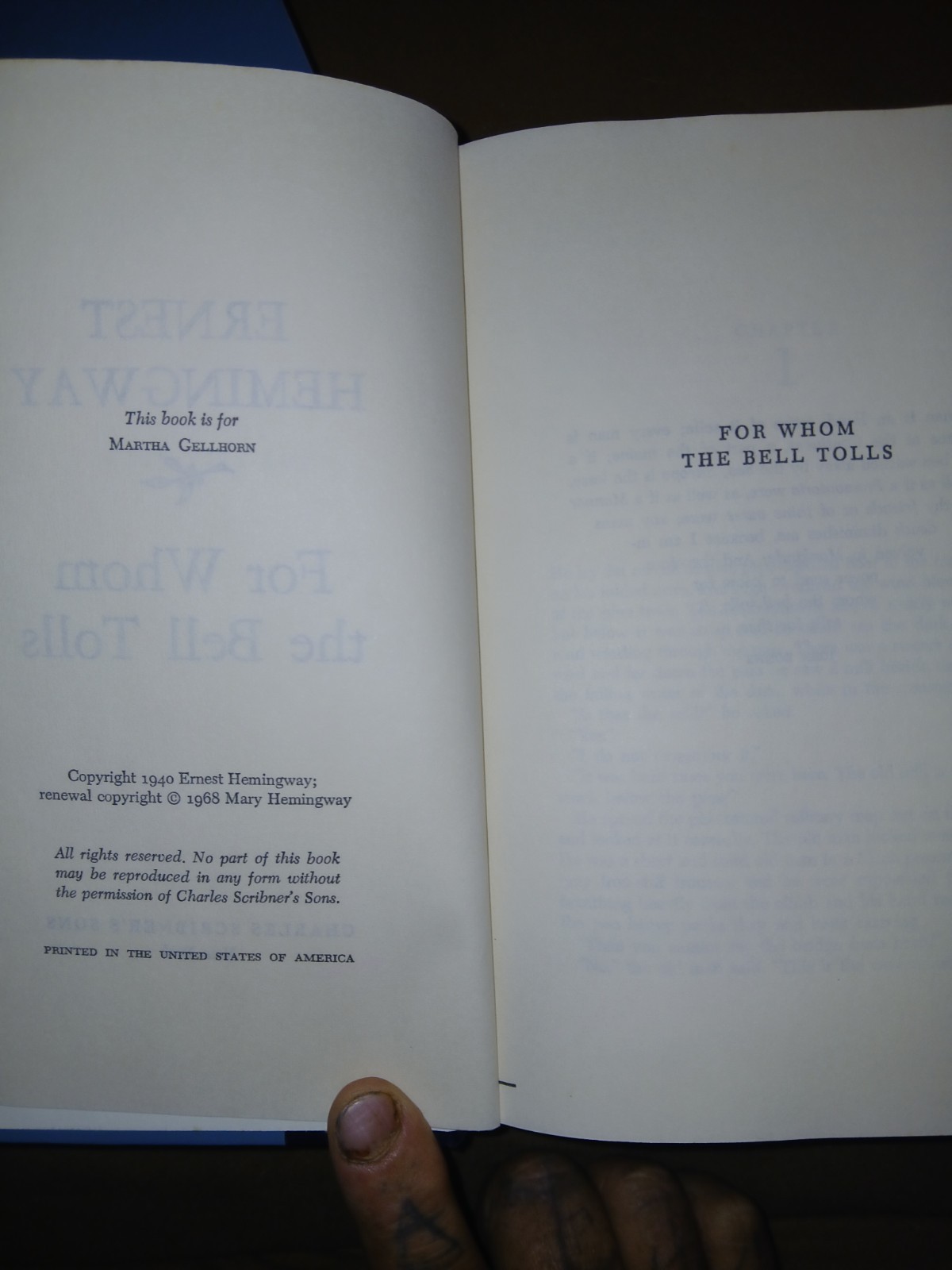 Hemingway Novels – For Whom The Bell Tolls, A Farewell To Arms, Sun Also Rises