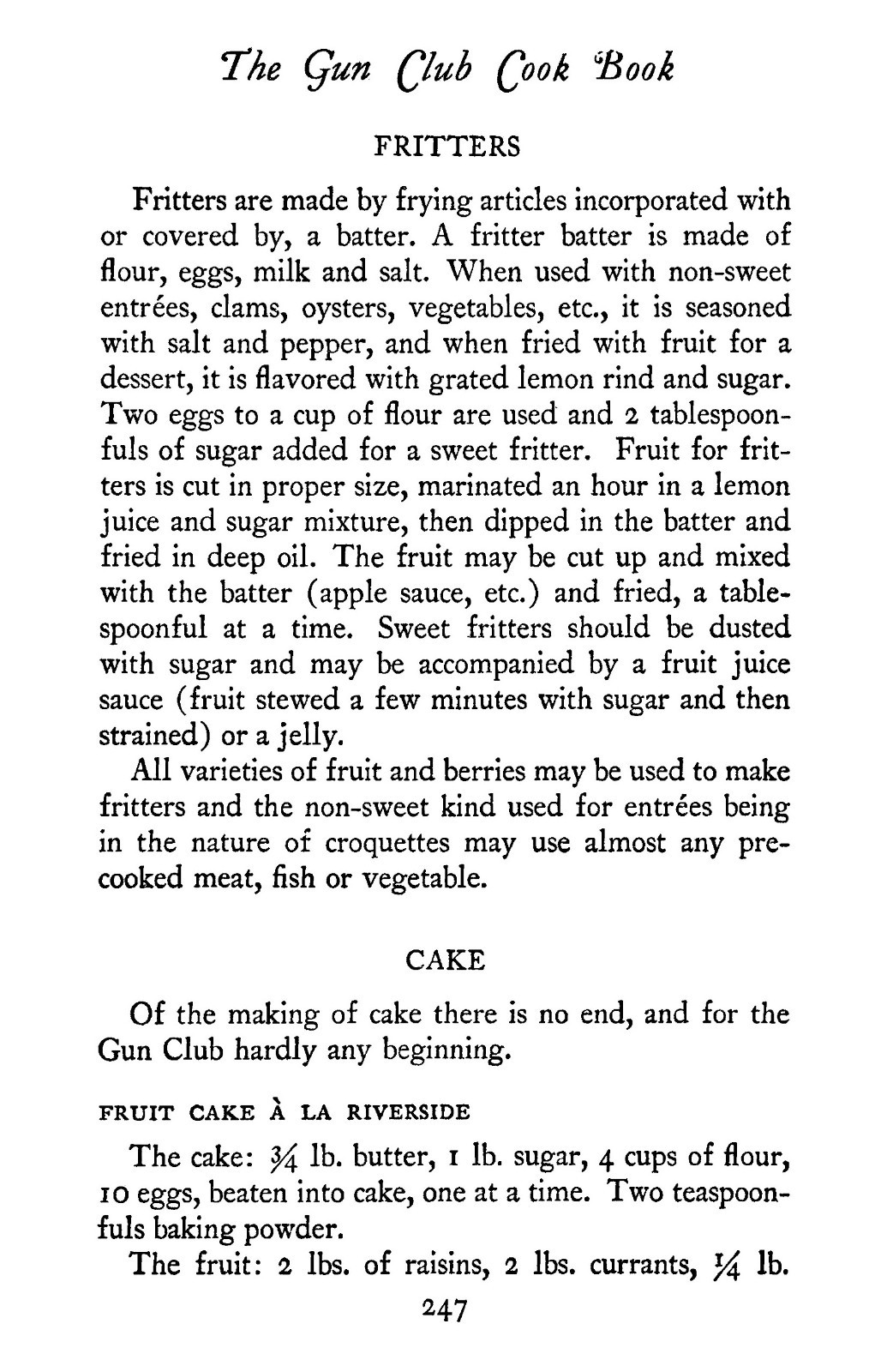 1930 The Gun Club Vintage Cook Book 306 Pages