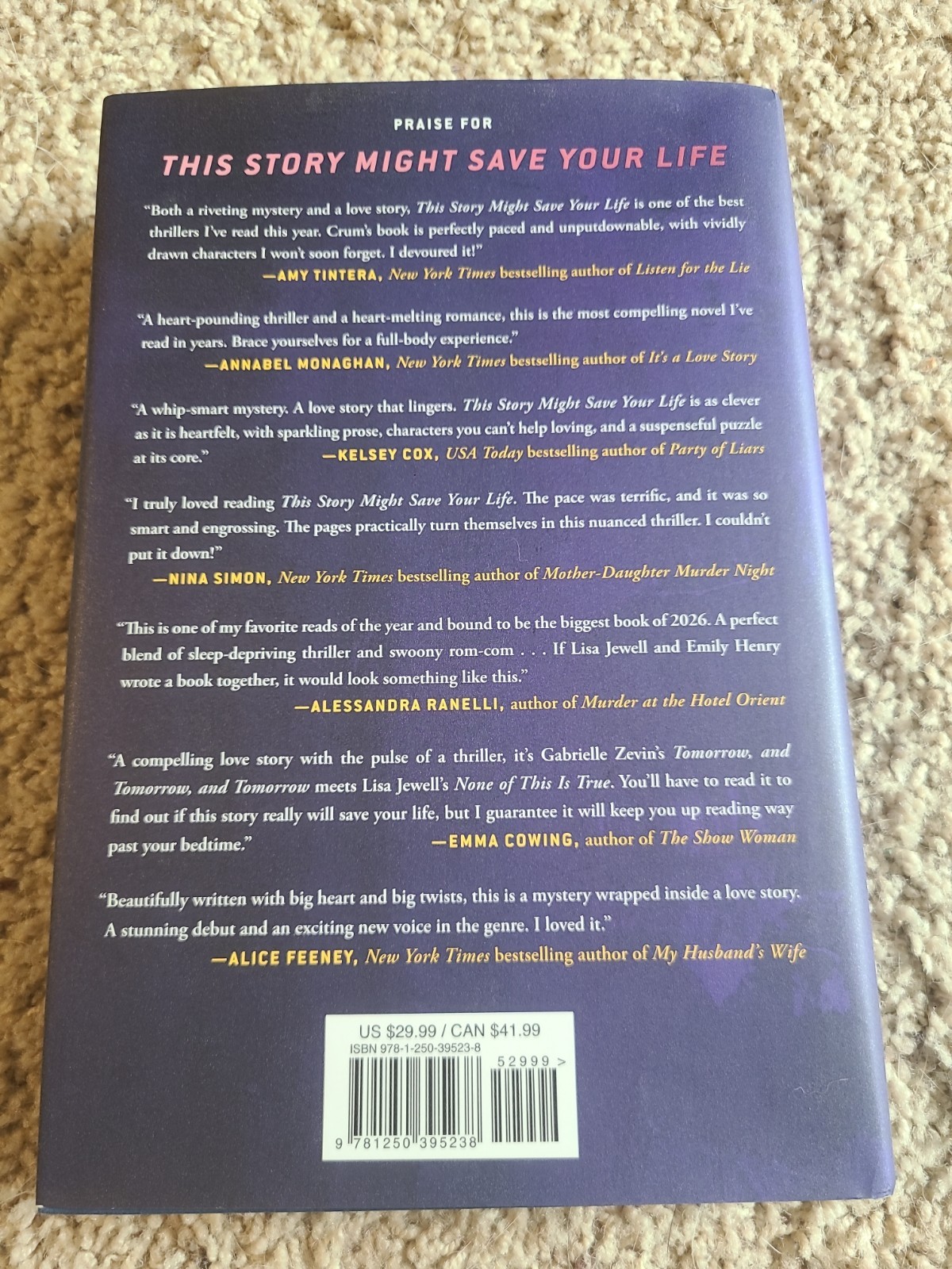 This Story Might Save Your Life : A Novel by Tiffany Crum (2026, Hardcover)