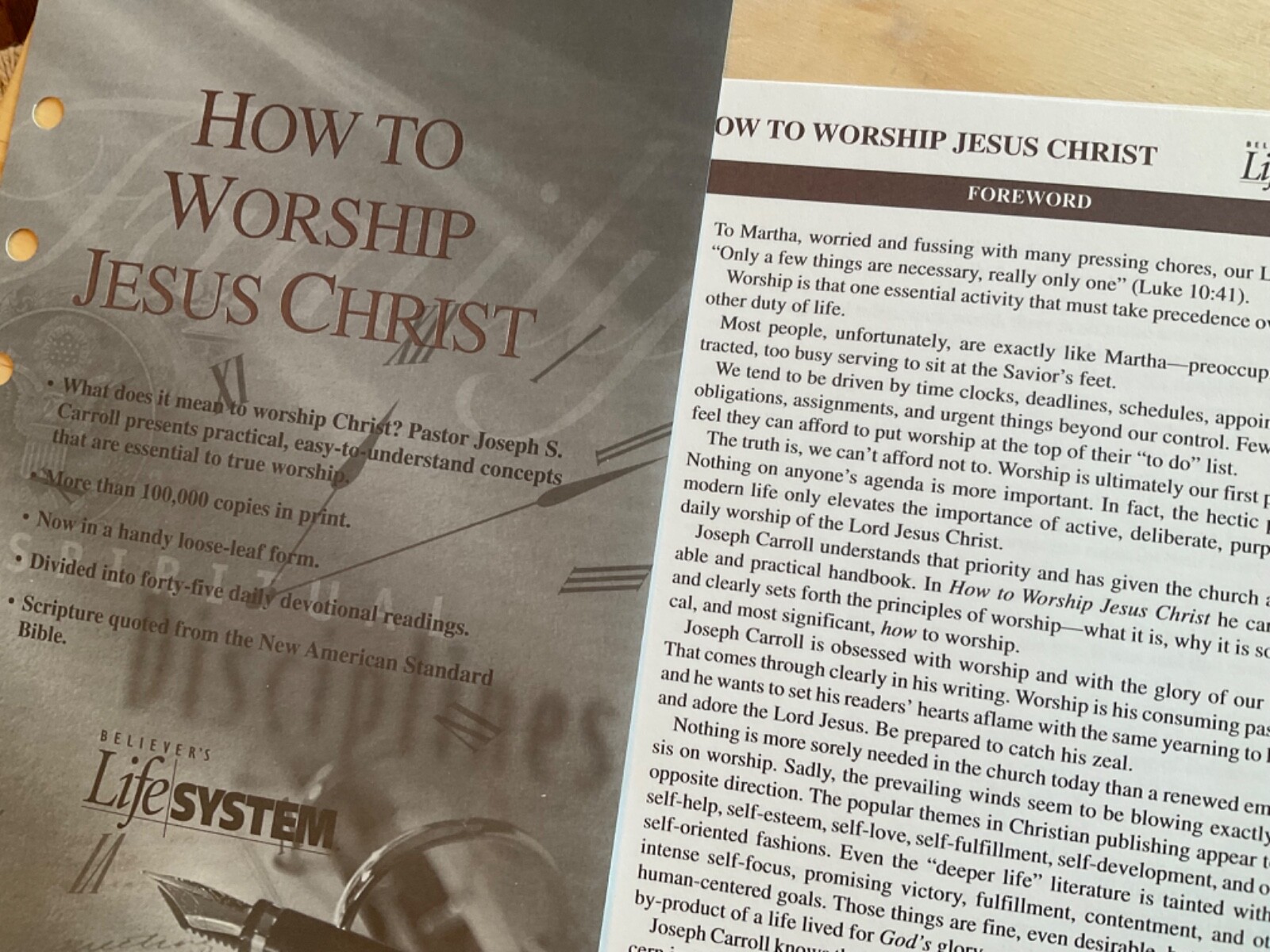 How to Worship Jesus Christ Believer’s Life System Joseph Carroll SEALED