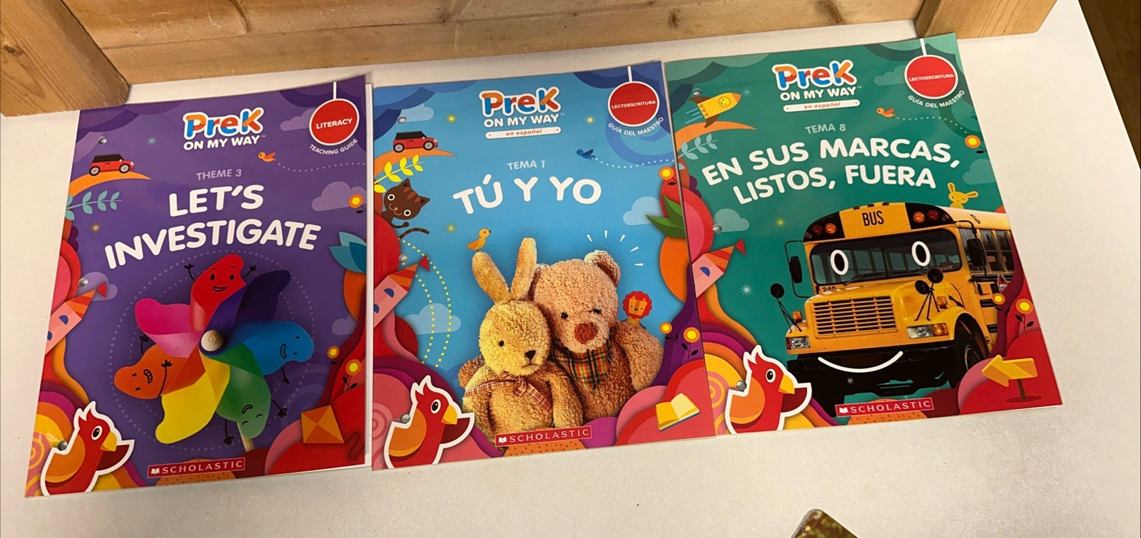 Scholastic Pre K On My Way Espanol Spanish English Learning Aids Vocabulary Card