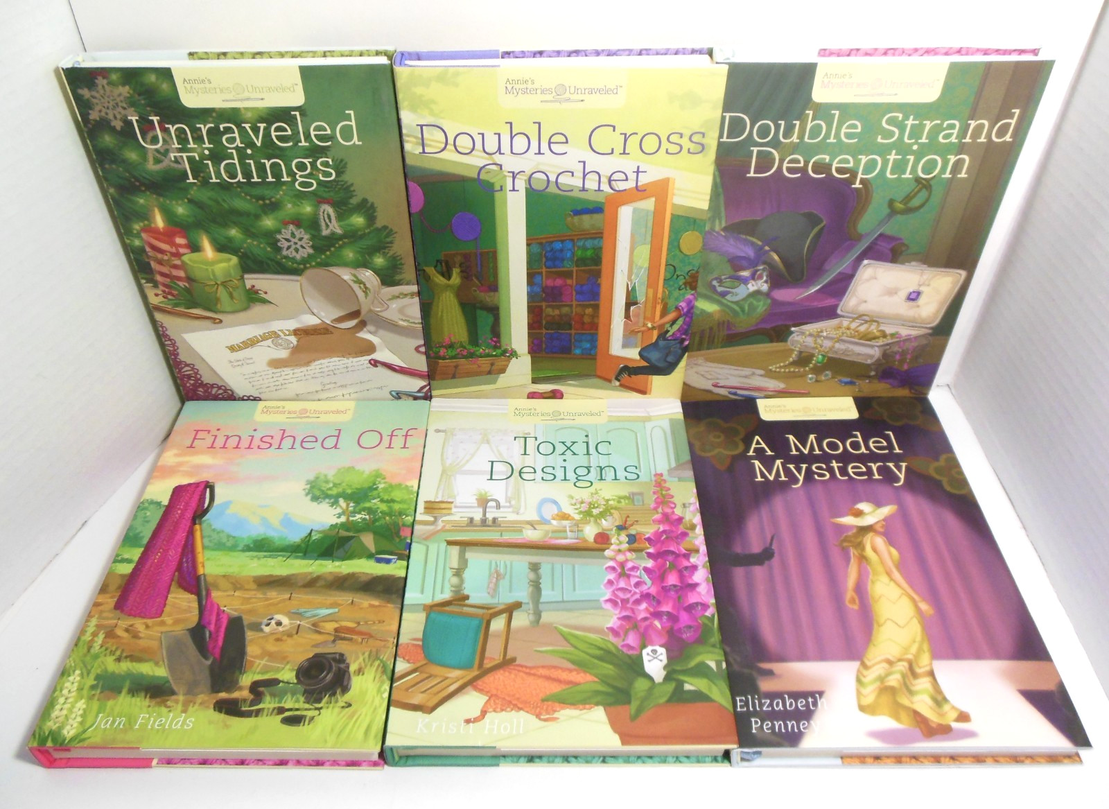 Annie’s Crochet Mysteries Unraveled LOT SIX LN Numbers 7 8 9 10 11 12 in Series