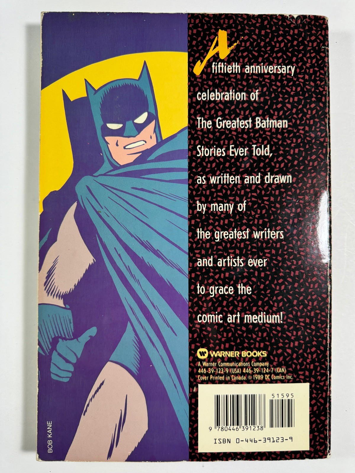 THE GREATEST BATMAN STORIES EVER TOLD #1 350-Pages 1988 Warner Books / DC Comics