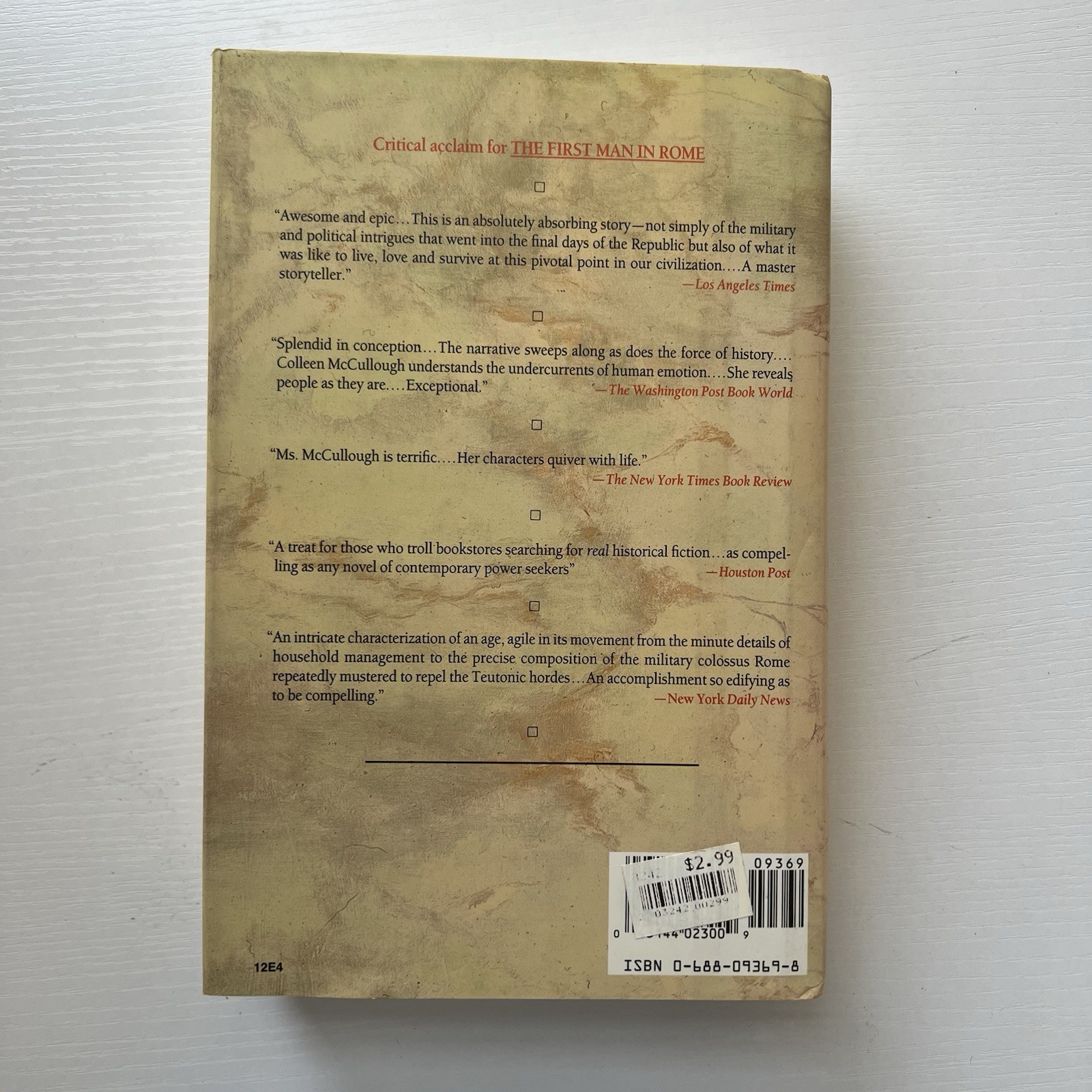First Edition 1st Printing 1991 The Grass Crown Colleen McCullough Dust Jacket