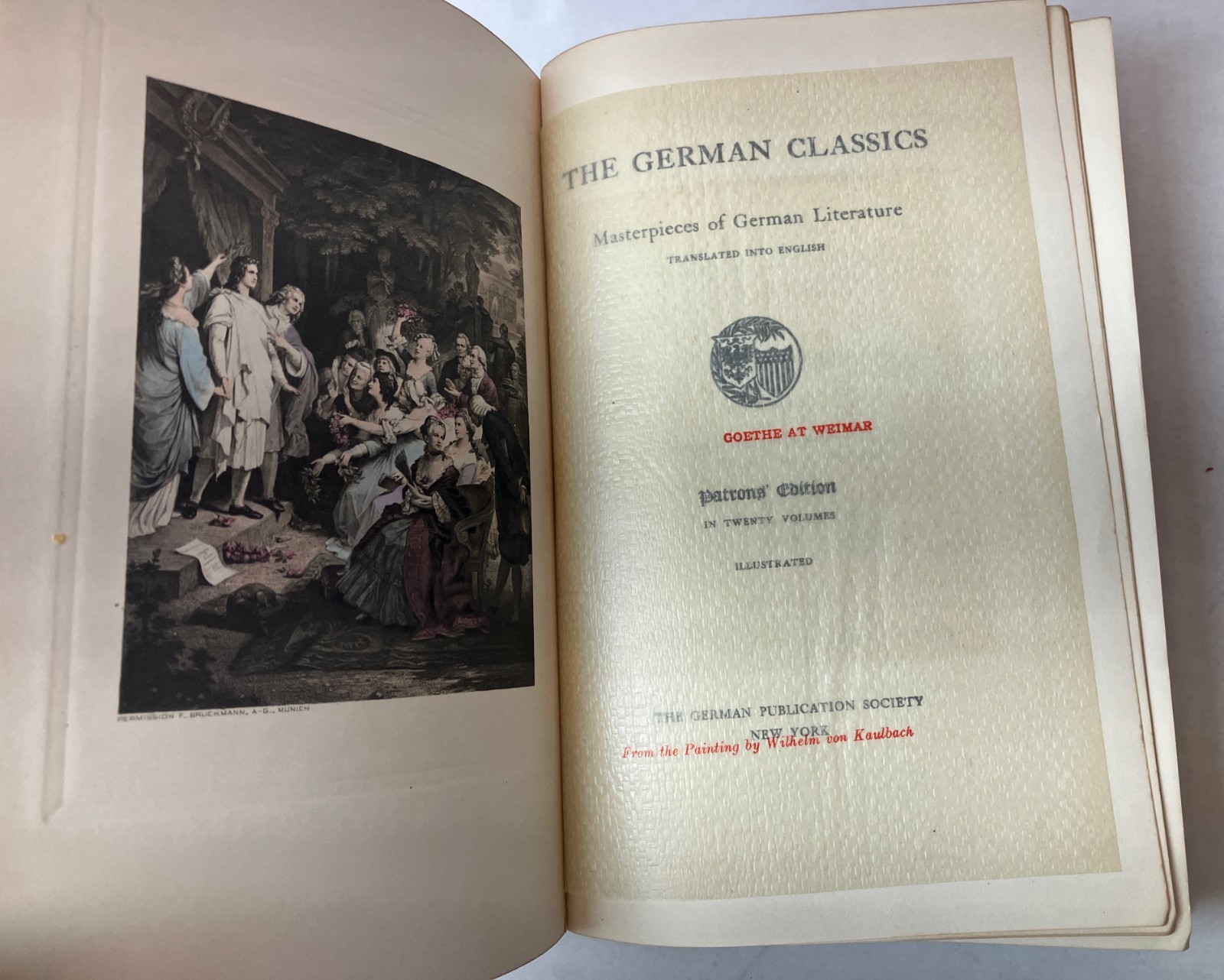 LOT OF 9 VOLUMES The German Classics Literature Patron’s Edition Volumes 1-9