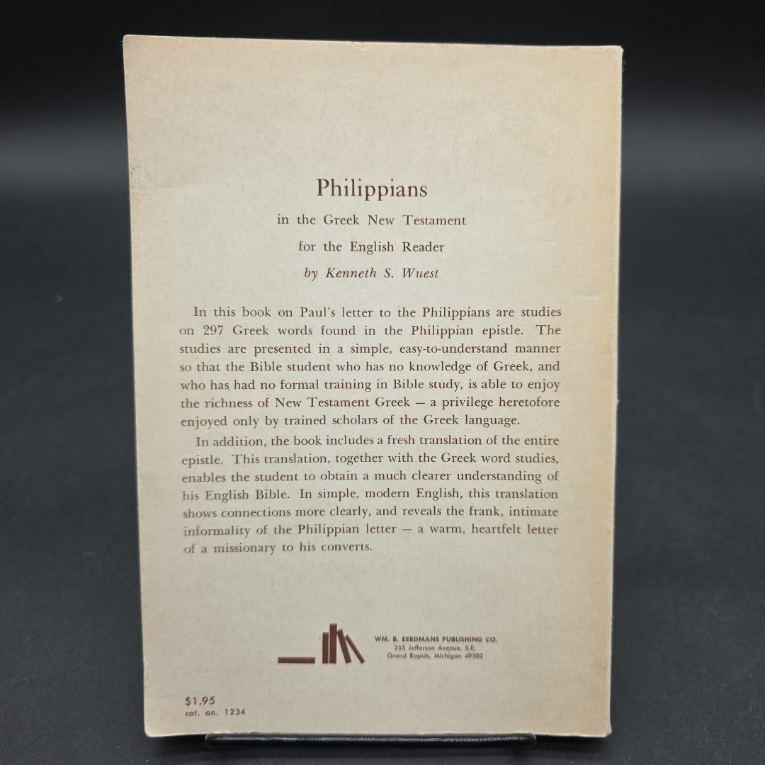 Word Studies: Philippians in the Greek New Testament Paperback Kenneth S. Wuest