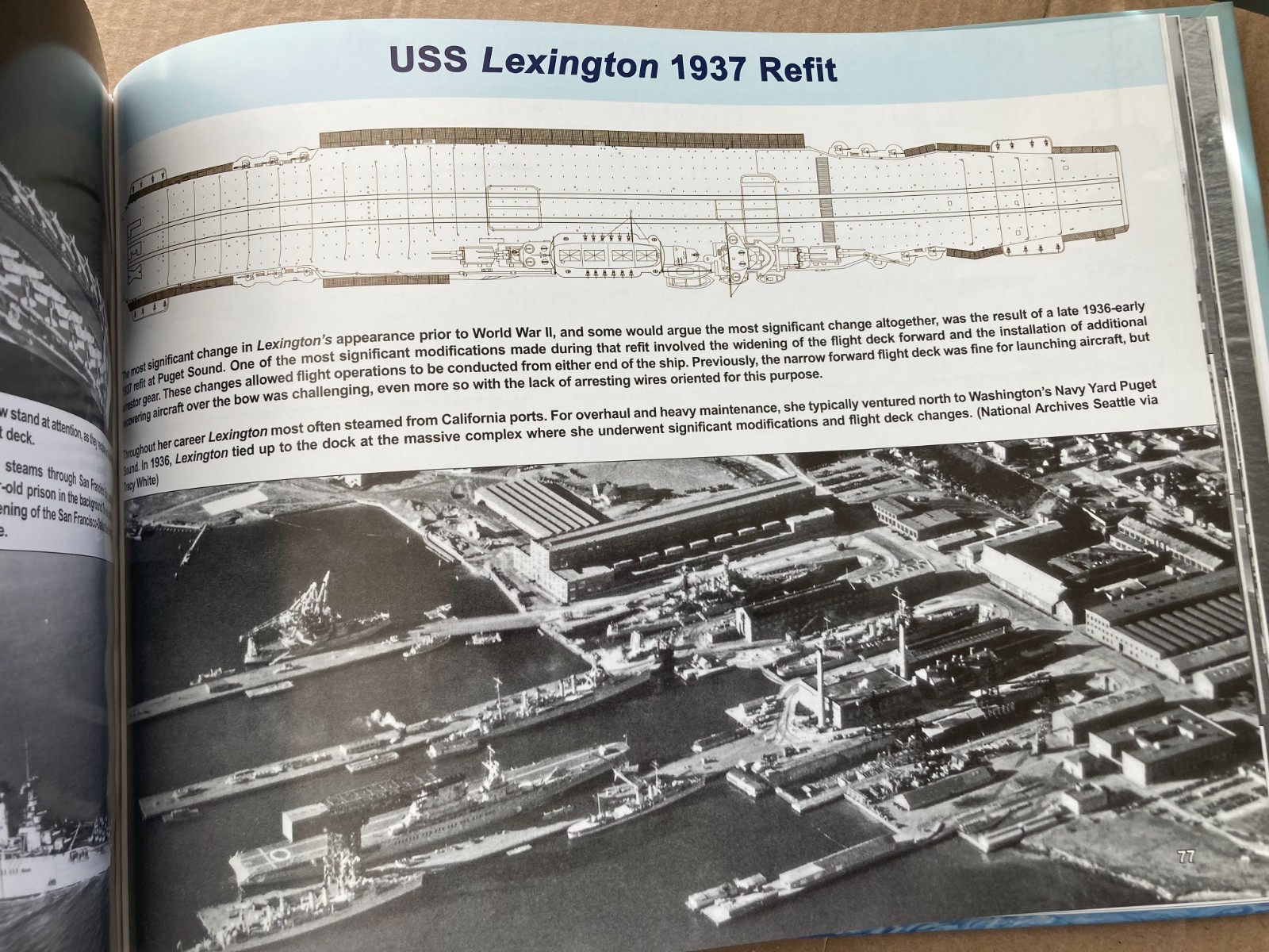 WWII USN Navy USS LEXINGTON CV-2 Aircraft Carrier Pacific Squadron at Sea Signal
