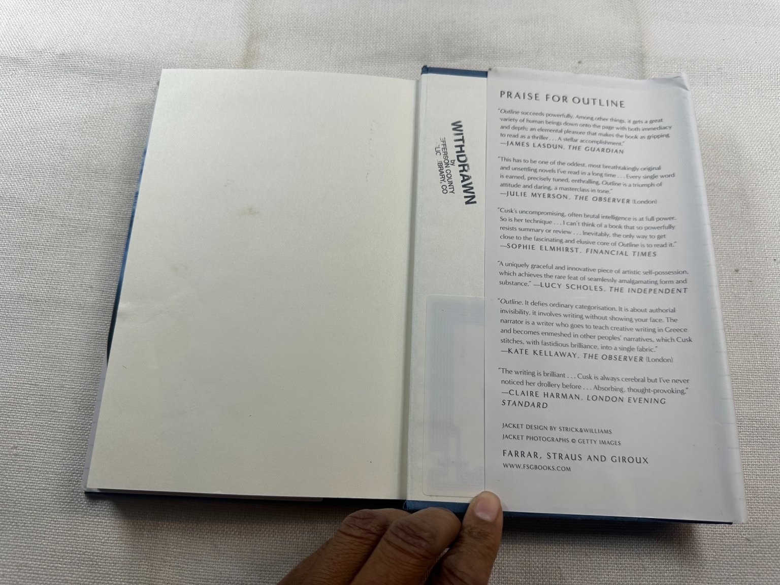 Outline Rachel Cusk 2015 First American Edition Novel Farrar Straus and Giroux