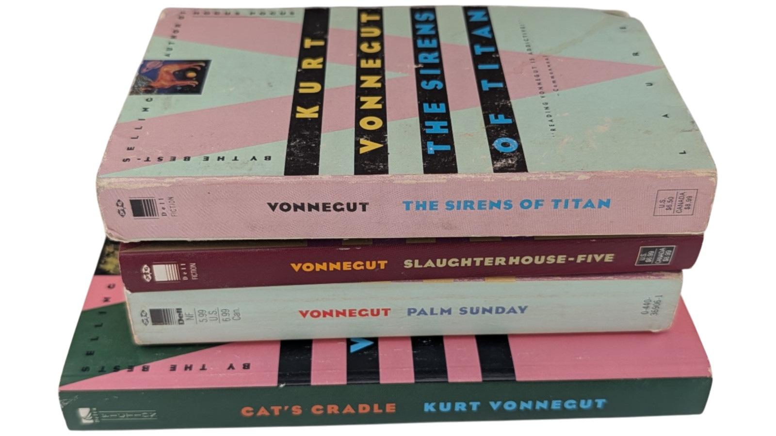 Kurt Vonnegut Lot 4 Paperbacks Cat’s Cradle Palm Sunday Sirens Slaughterhouse