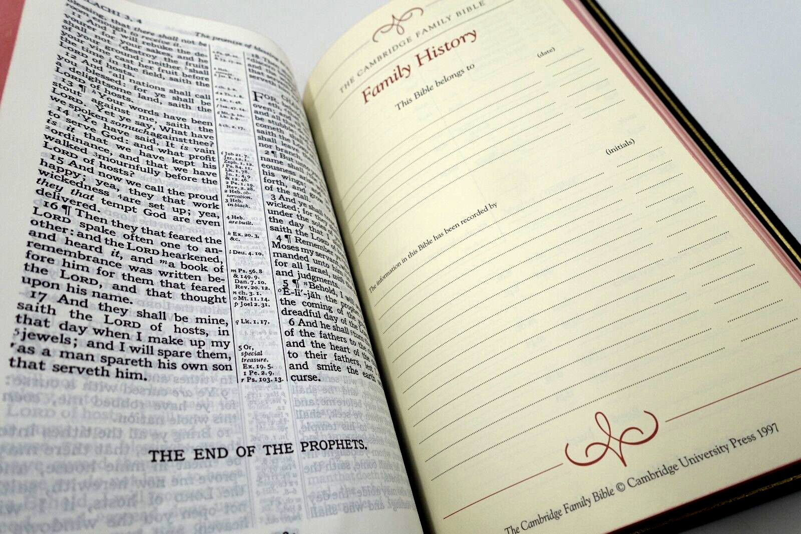 RARE The Cambridge Family Bible Hardcover w/ Box *HAS FLAWS READ DESCRIPTION*