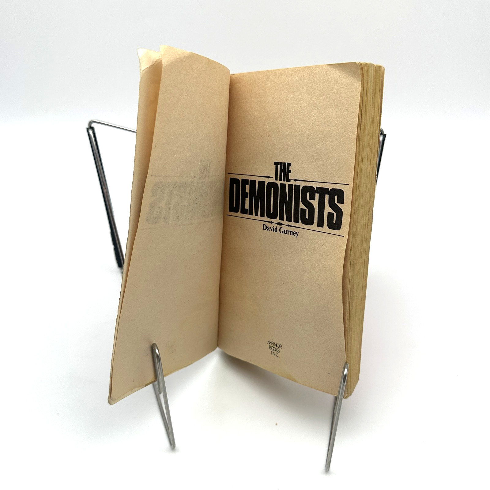 The Demonists by David Gurney Vintage 1971 Manor Books Paperback Horror Suspense