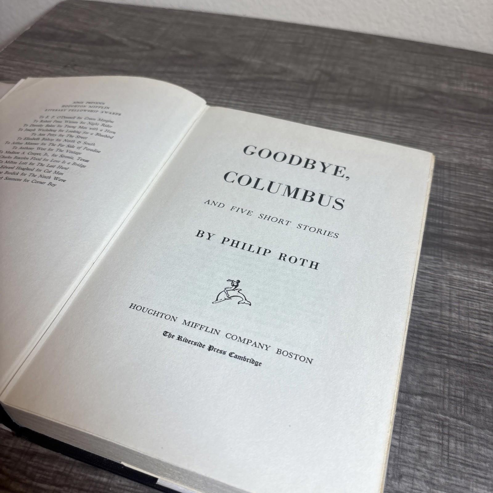 GOODBYE, COLUMBUS 1959 Philip Roth 1st Edition 6th Print