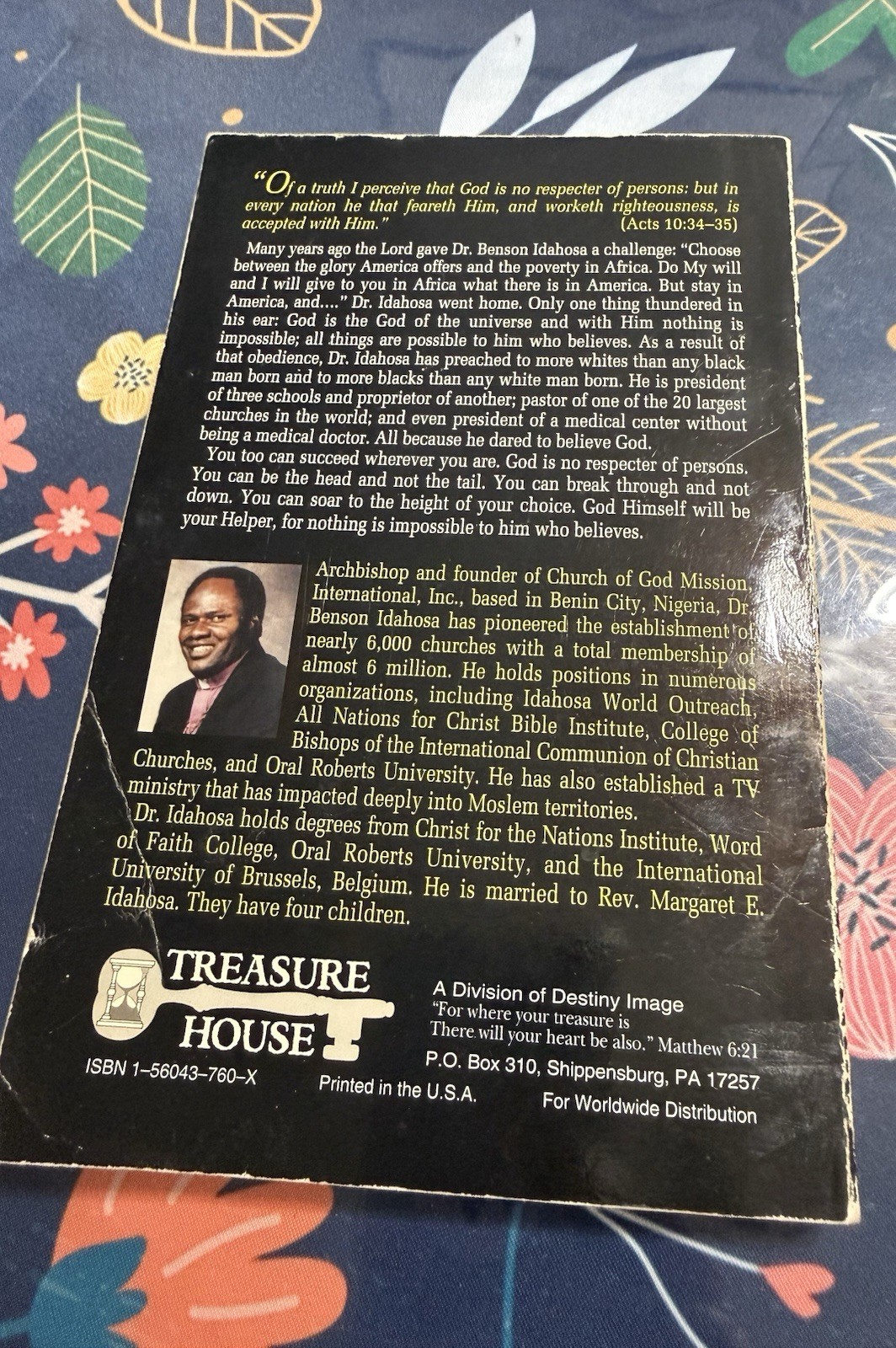 Faith to Change the World by Benson Idahosa (1994, Trade Paperback)