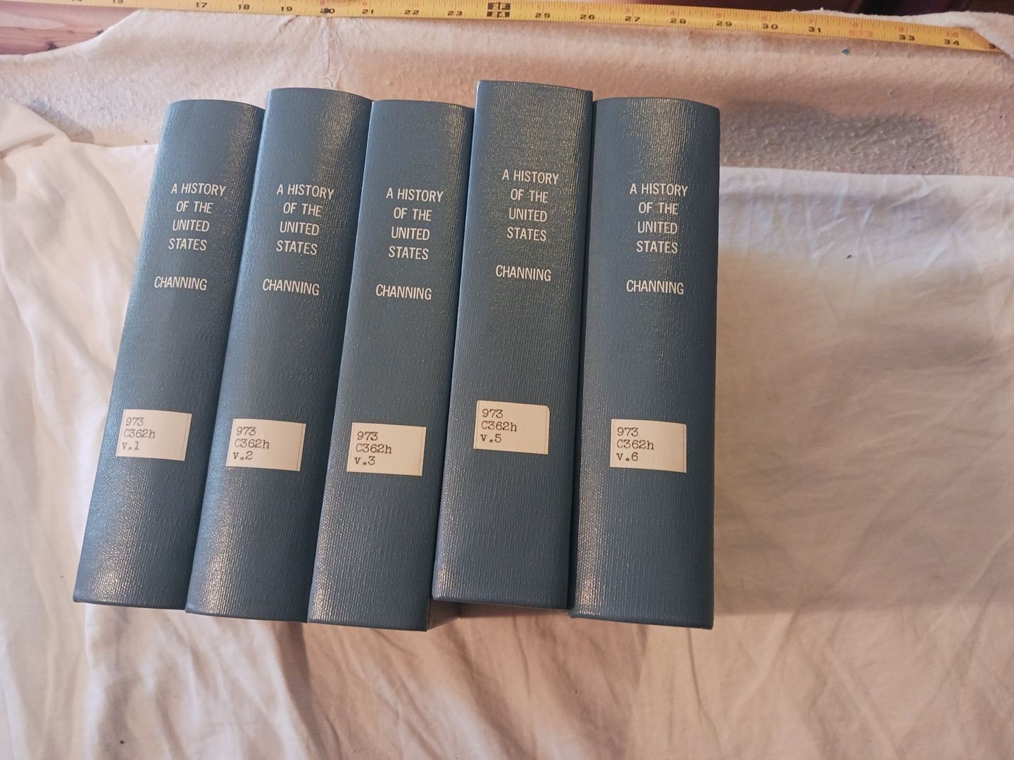 A history of the United States by Edward Channing volumes 1-3, 5-6,