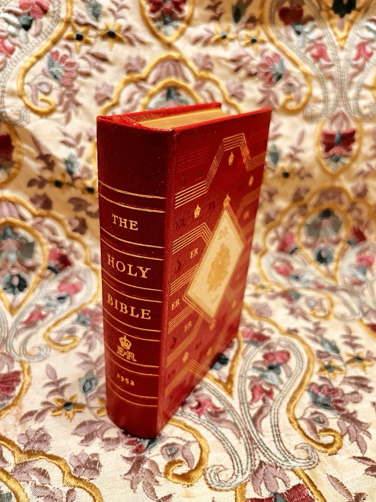 Oxford Miniature Coronation Bible The Holy Bible 1953 Leather Bound HC Inscribed