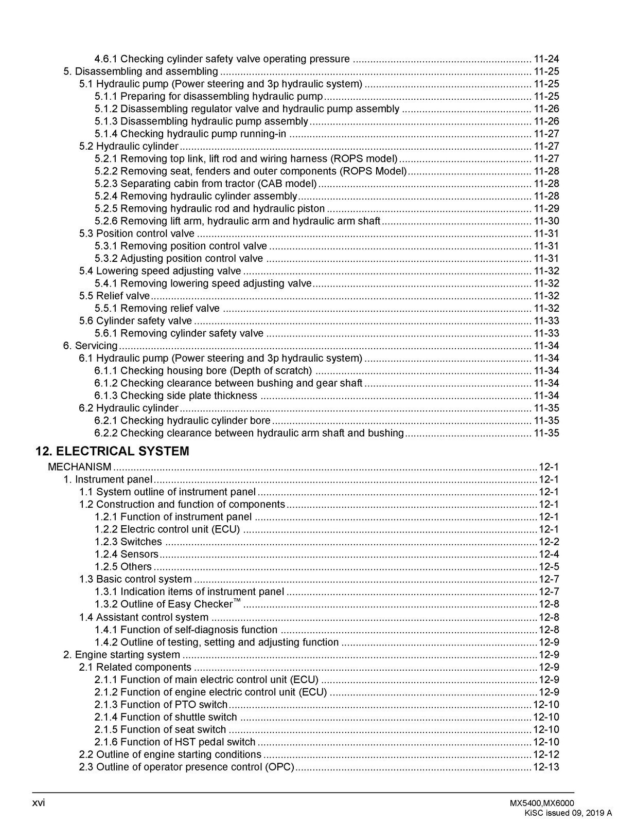 KUBOTA MX5400 MX6000 WORKSHOP MANUAL WSM, BOUND, COVERS, XL FOLDOUT PAGES!