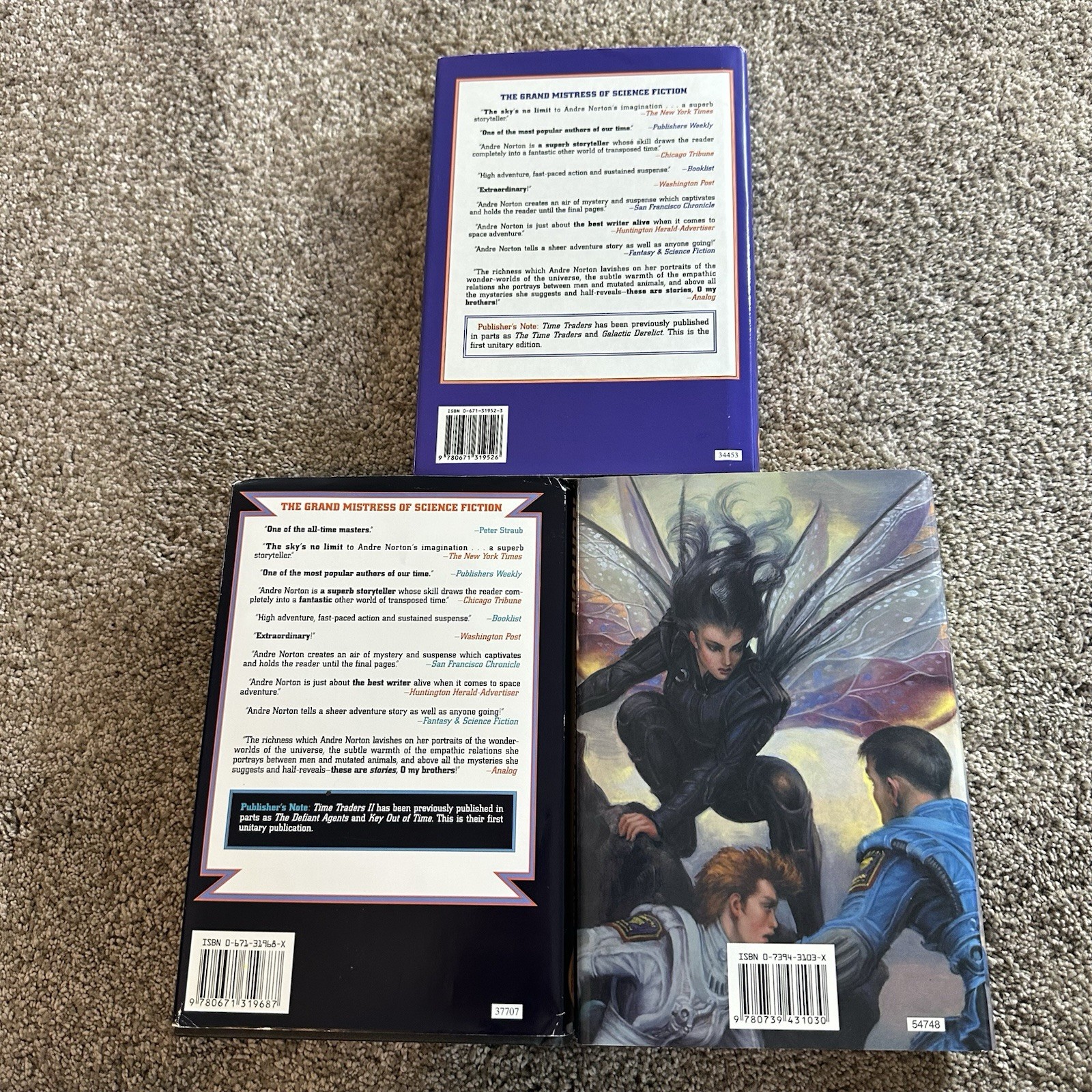 TIME TRADERS 1-3 LOT SET OF 3 Andre Norton BAEN Omnibus HCDJ Sci-fi Books