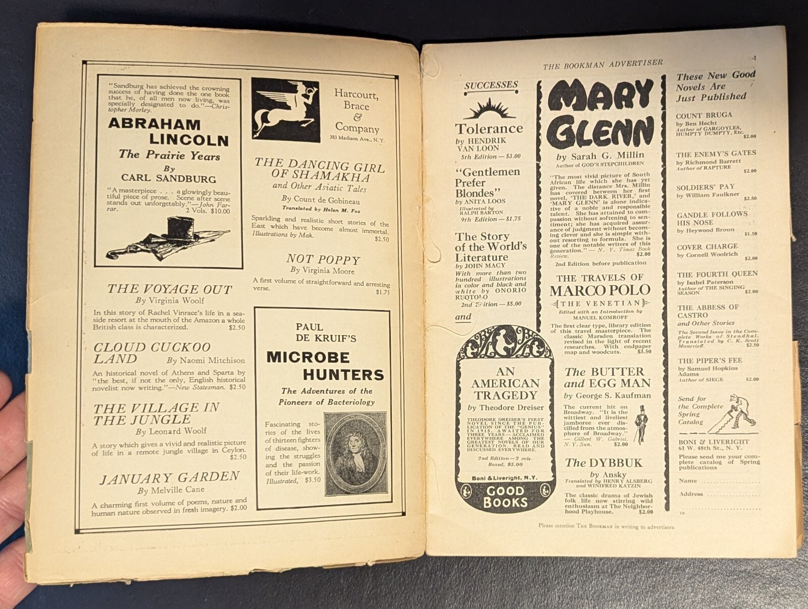 The Bookman Literacy Magazine Lot of 8 – 1921, 1923, 1926, 1928, 1930
