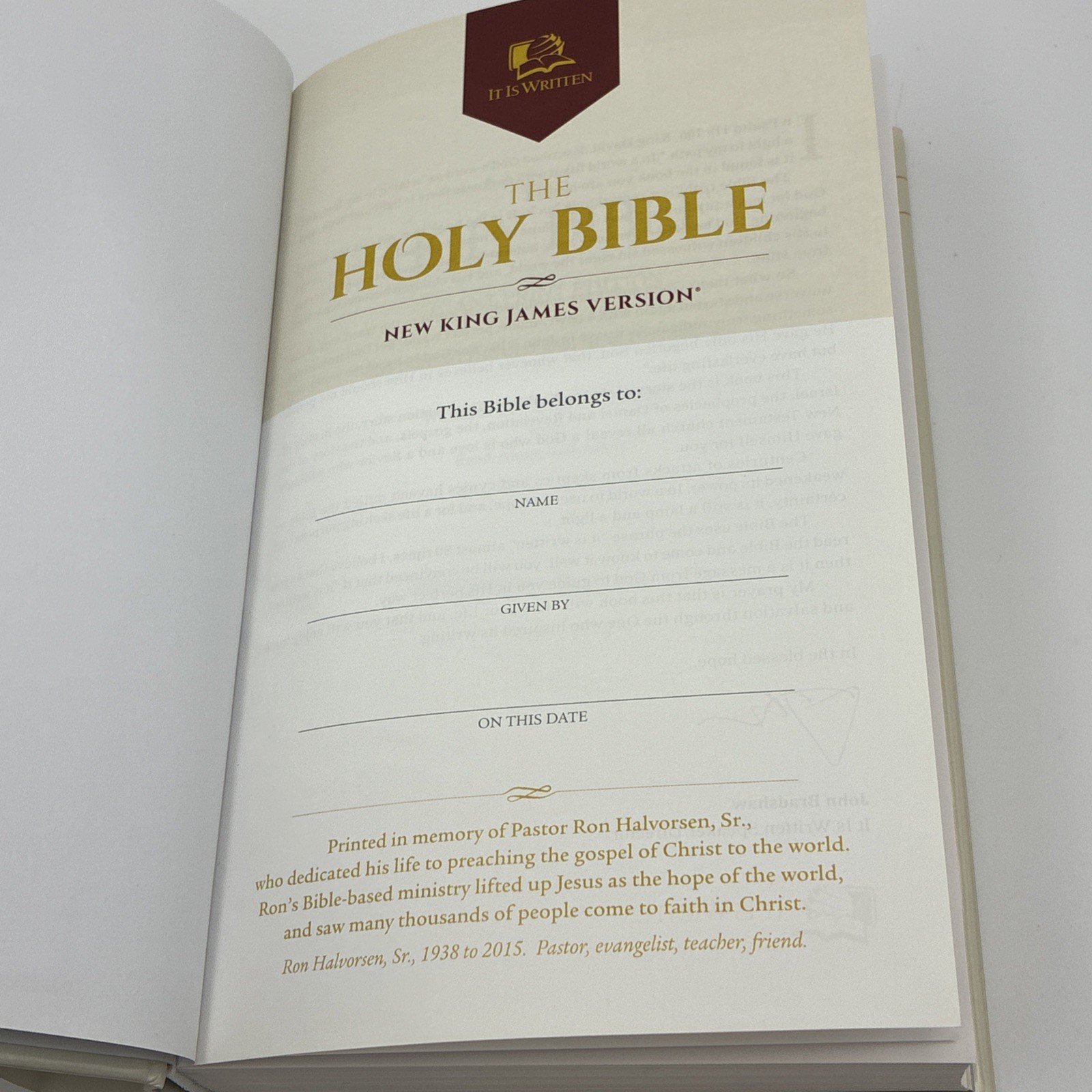 The Holy Bible – GIANT PRINT Edition Thomas Nelson, NKJV