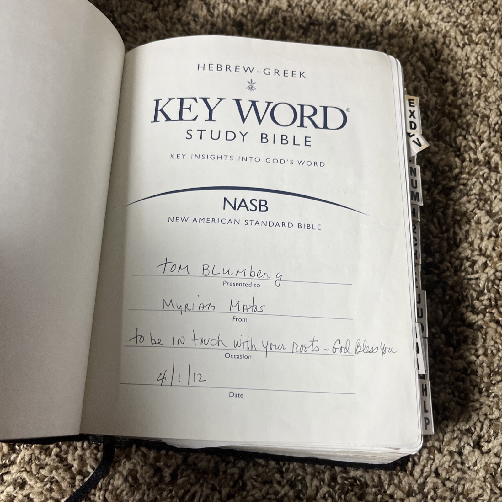 Hebrew-Greek Key Word Study Bible NASB Black Genuine Leather 2008 AMG