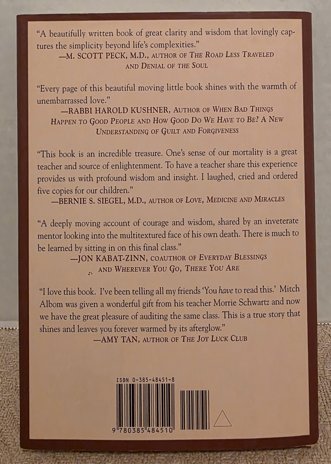 Tuesdays with Morrie – Mitch Albom [HC, 1997]