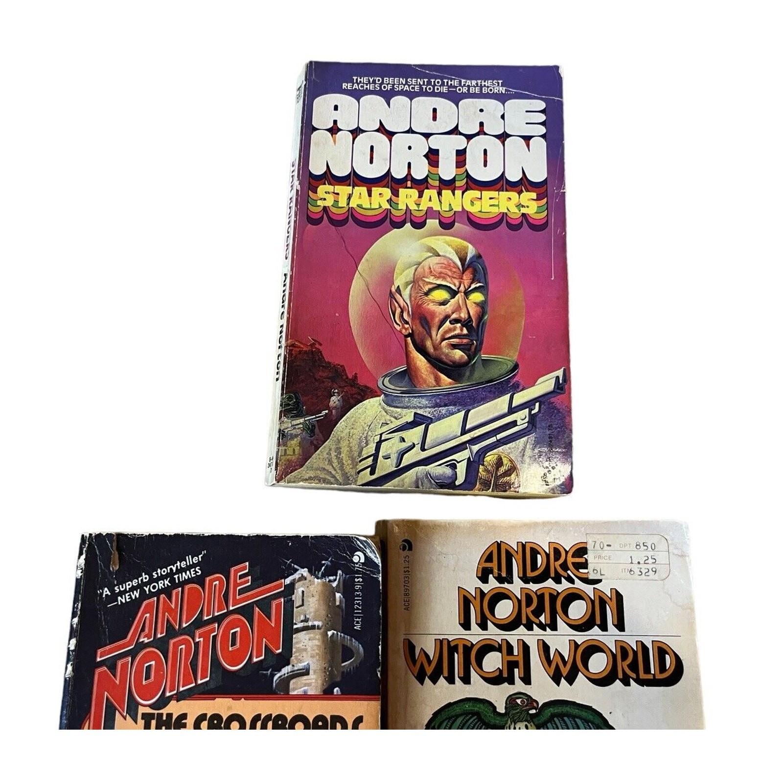 Lot of 5 Andre Norton Books Vintage Science Fiction Witch World 1953 To 1970