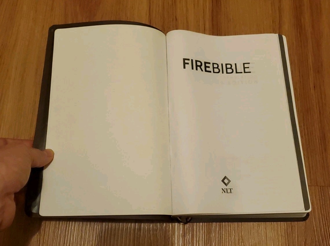 FIRE BIBLE New Living Translation Chi Alpha Edition Leather Soft Cover
