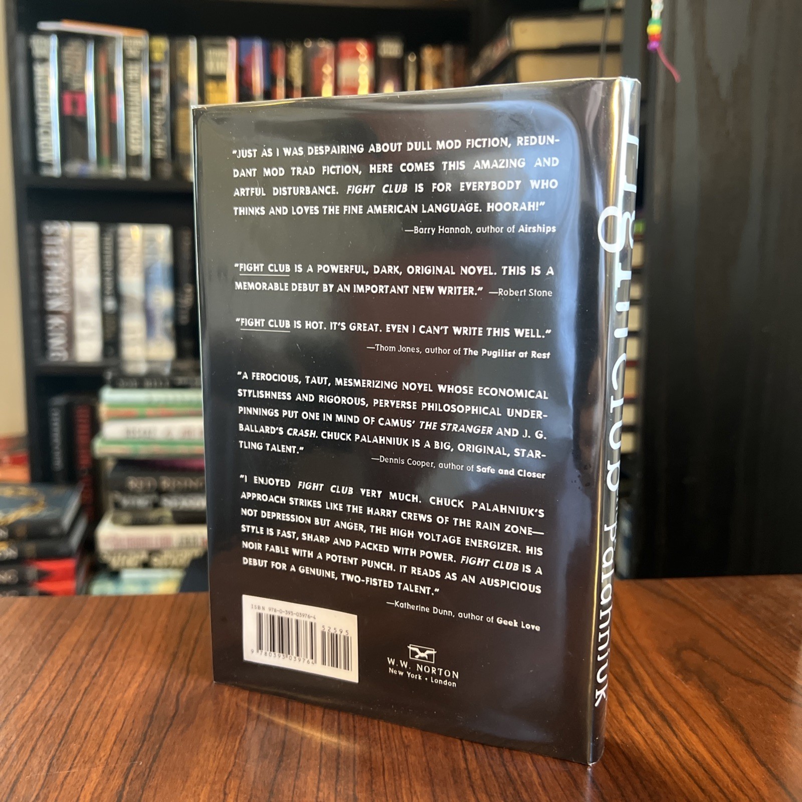 Fight Club, Chuck Palahniuk, Hardcover Edition, Norton 1996