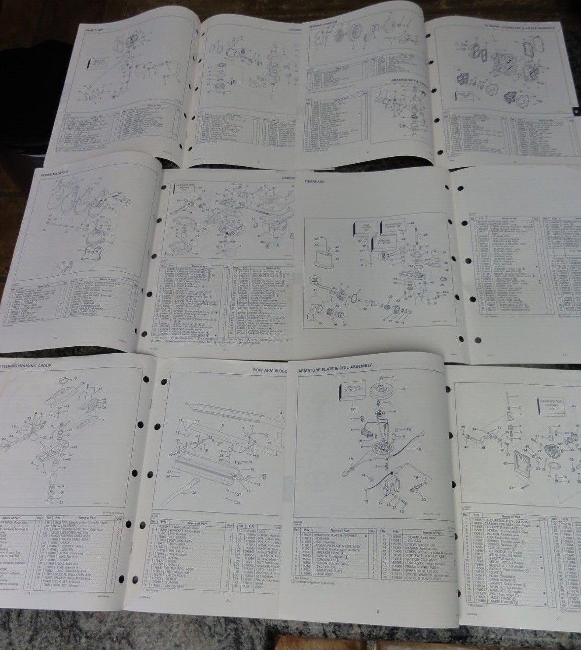 28 Evinrude Johnson Outboards Service Final Edition Parts Catalogs Lg Lot 1992