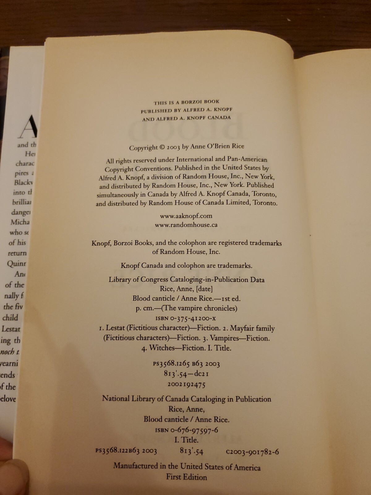 Vampire Chronicles Ser.: Blood Canticle : The Vampire Chronicles by Anne Rice…