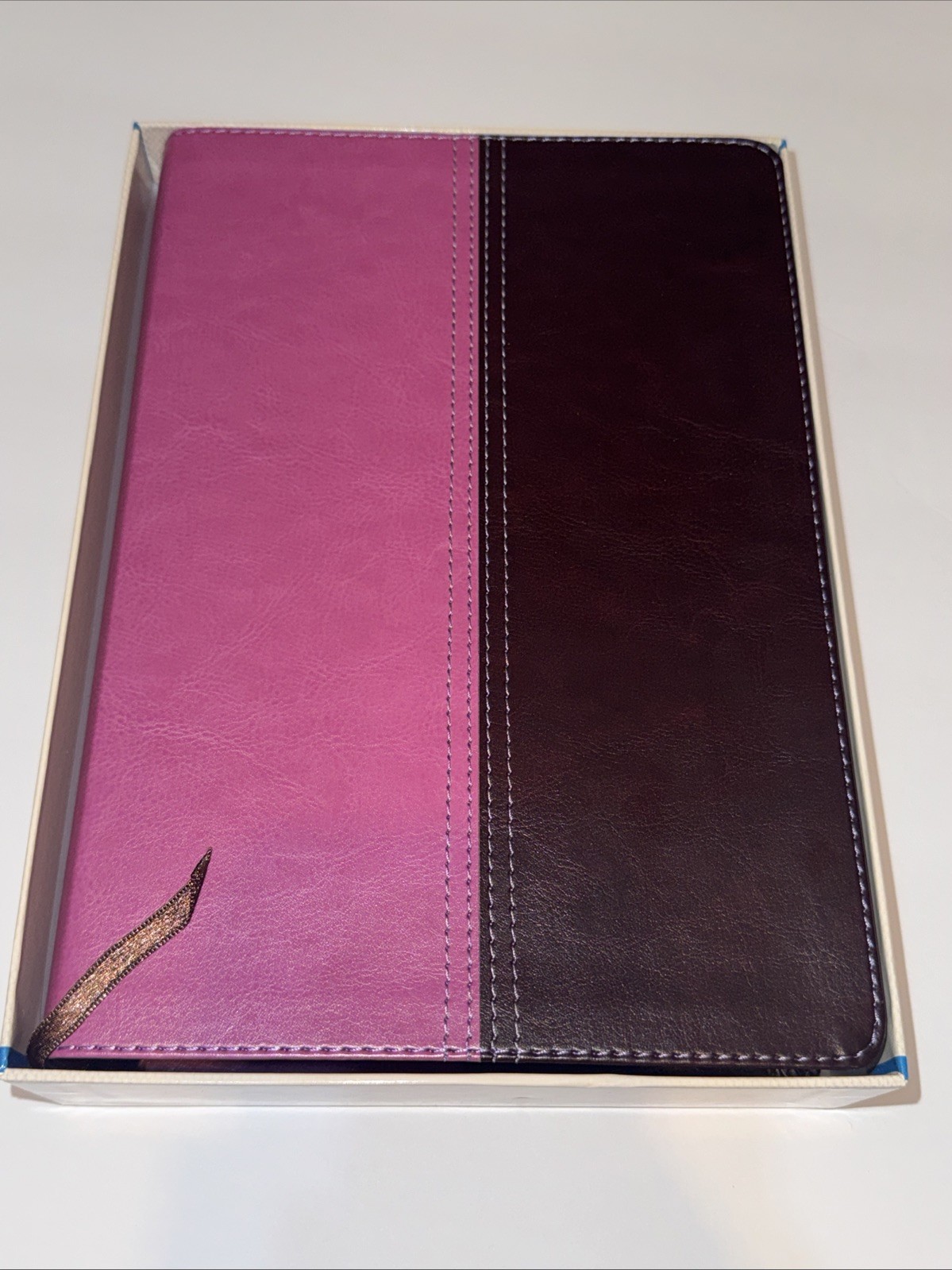 NIV, KJV, Parallel Bible, Large Print, Leathersoft, Pink/Brown: The World’s Two