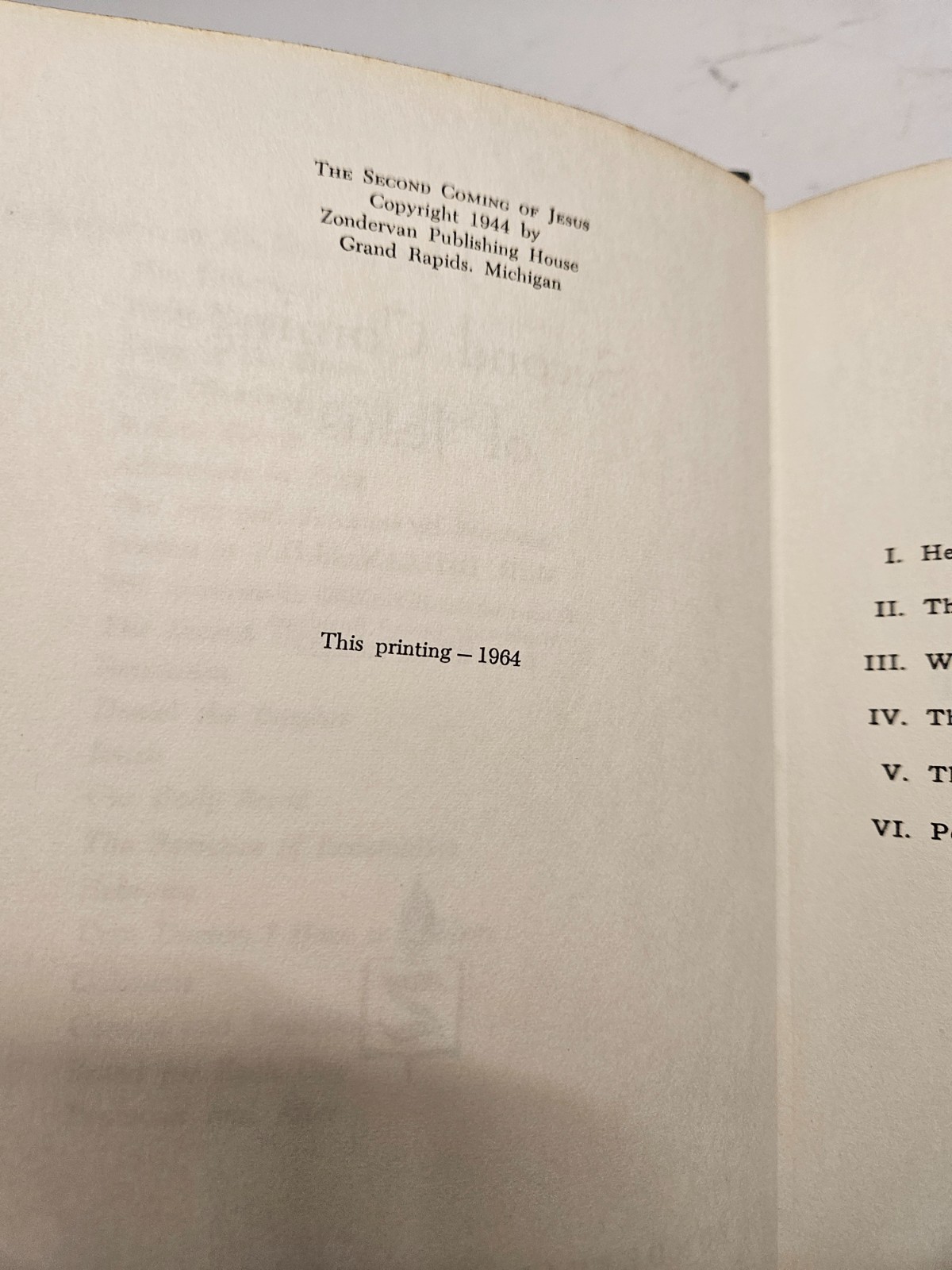 The Second Coming of Jesus by M.R. De Haan. Hardcover HCDJ. 1964