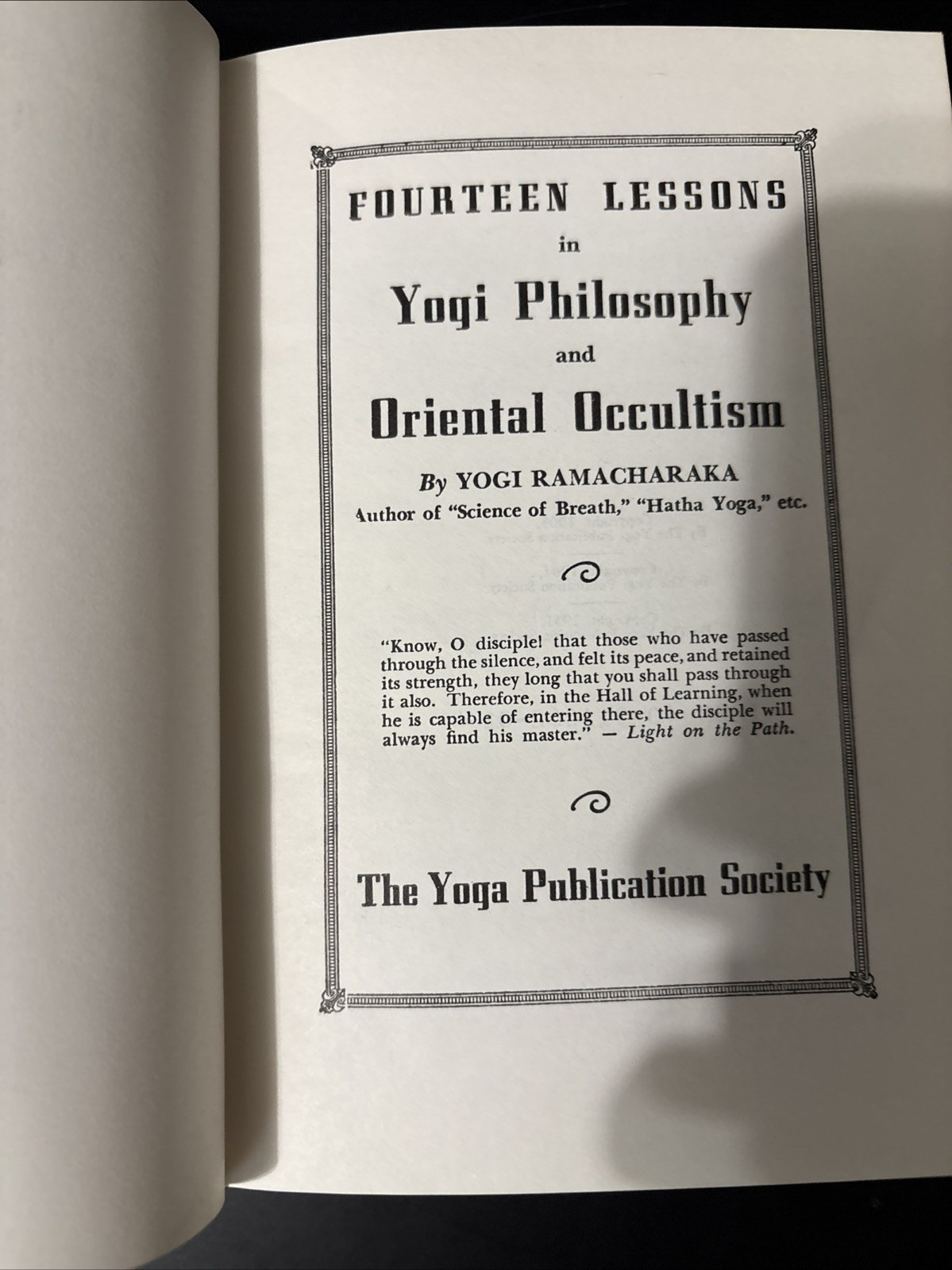 Fourteen Lessons in Yogi Philosophy by Yogi Ramacharaka